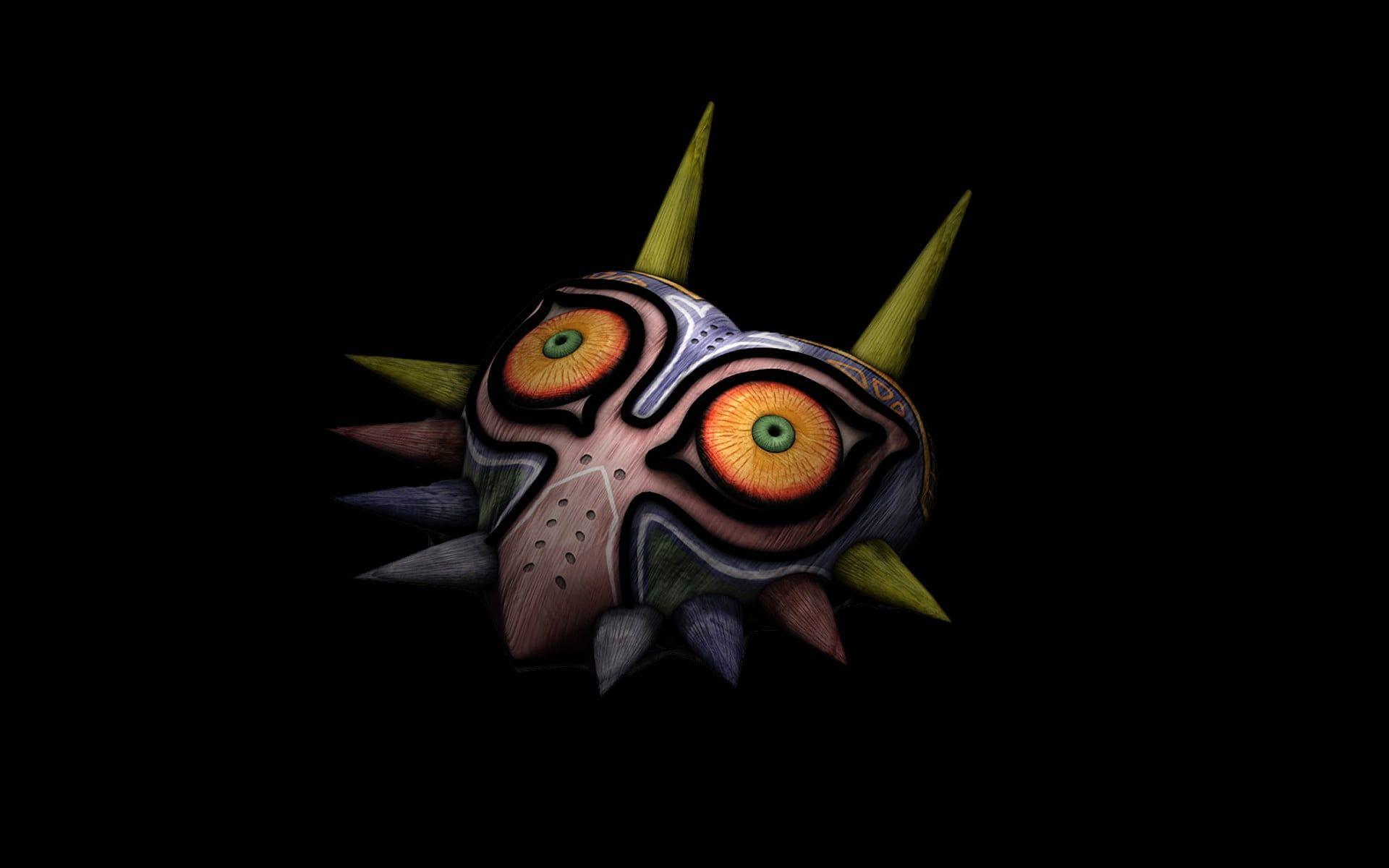 1920x1200 Heart Shaped Gray And Green Monster Illustration, The Legend Of Zelda: Majora's Mask, Video Games, Black Background, The Legend Of Zelda HD Wallpaper