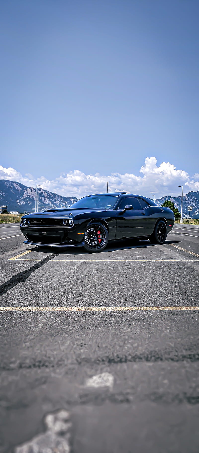 800x1820 Challenger T A Sky, Cloud, Srt, Dodge, Black, HD Phone Wallpaper