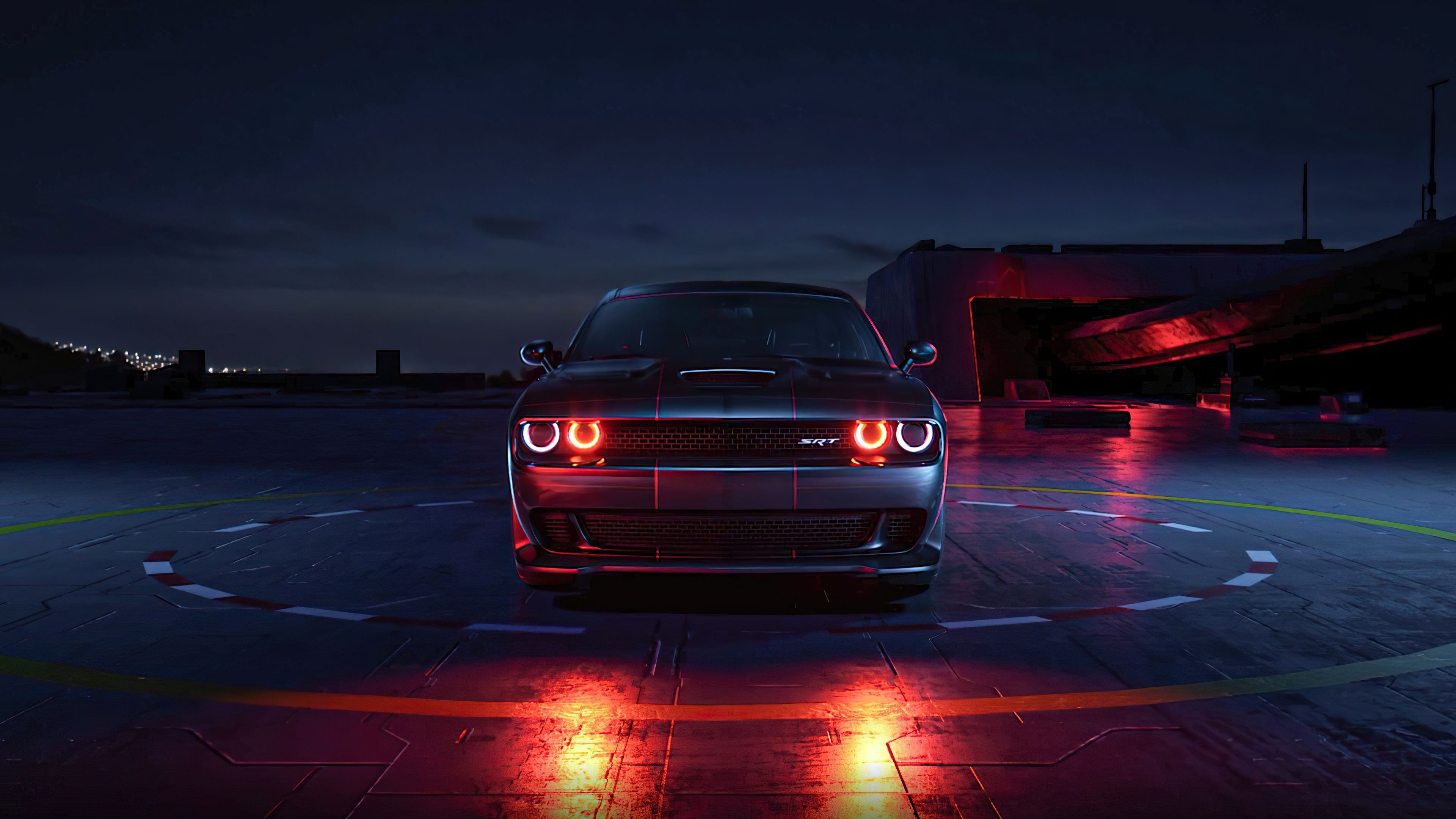 3840x2160 Midnight Predator Dodge Challenger SRT Hellcat on the Prowl