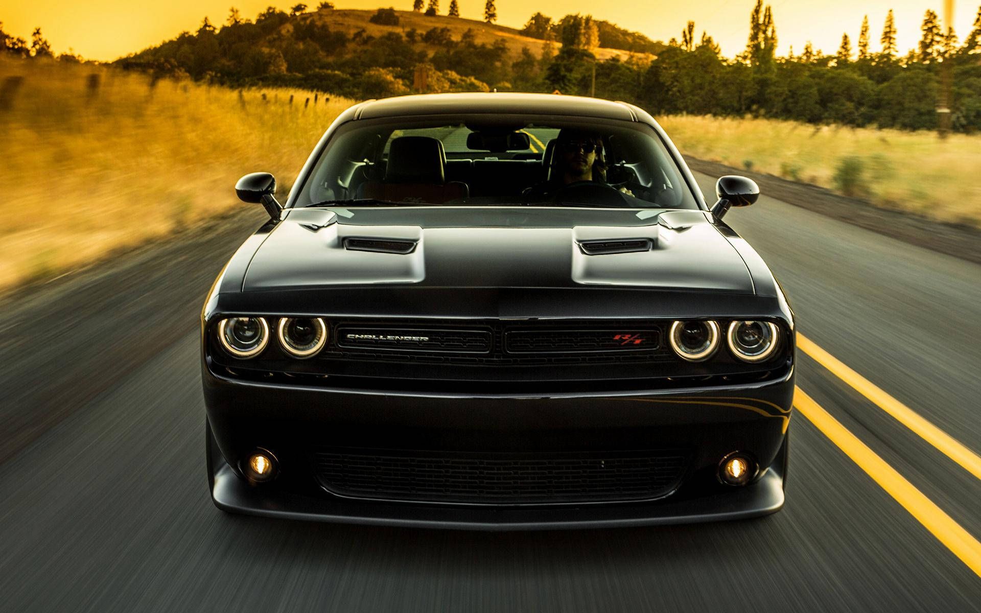 1920x1200 Download Dodge Challenger Pitch Black Wallpaper