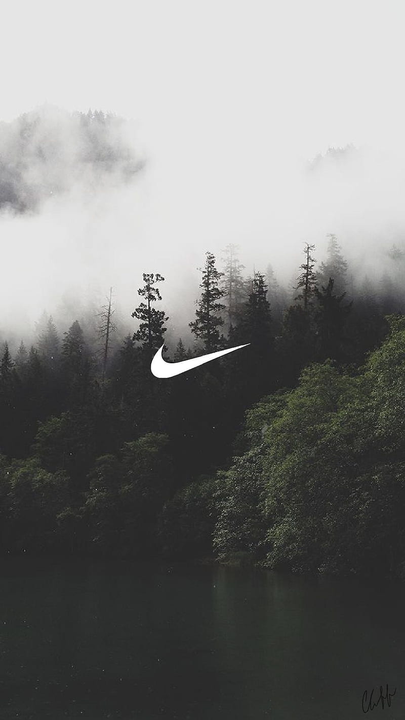800x1421 Nike, florest, logo, logos, water, HD phone wallpaper