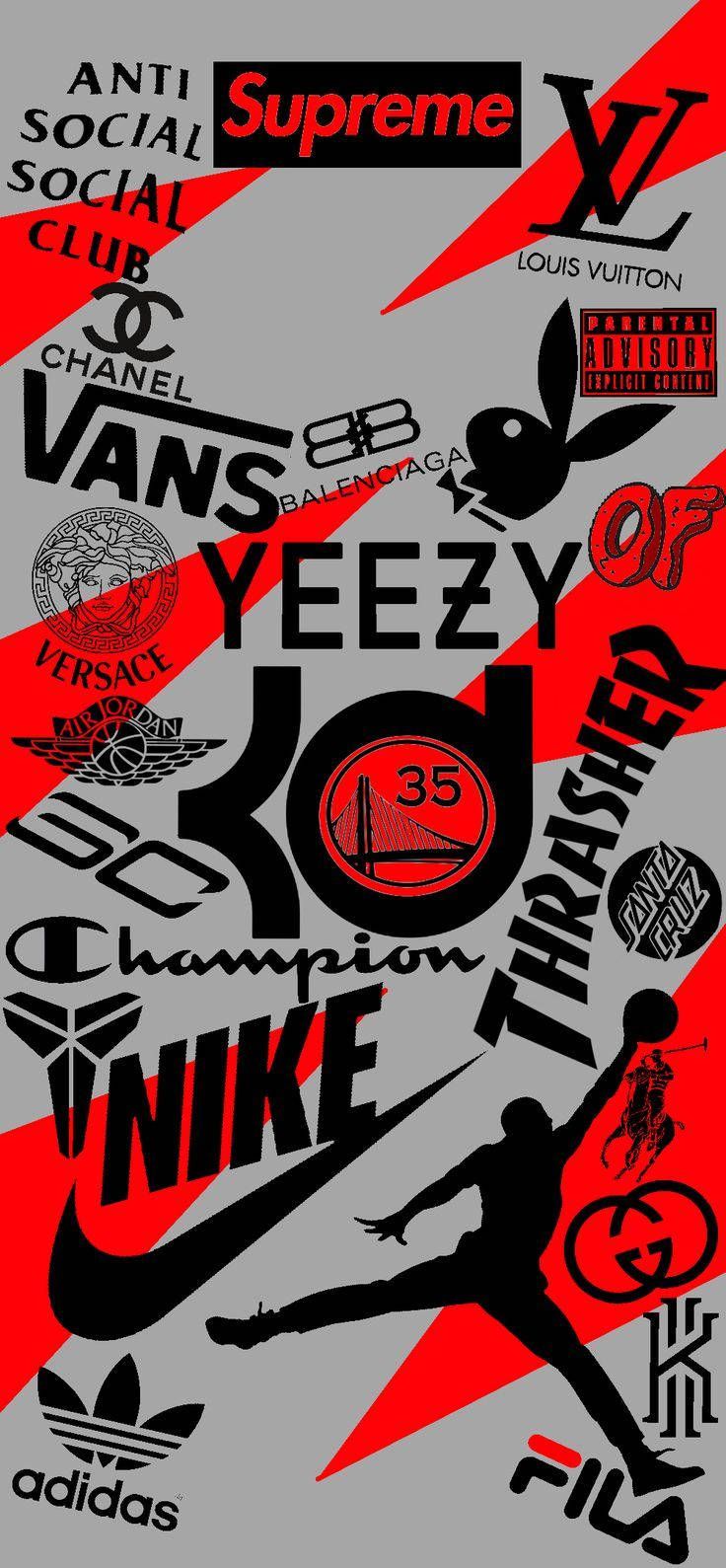 736x1589 Download “style Meets Sporty In Nike Graffiti” Wallpaper