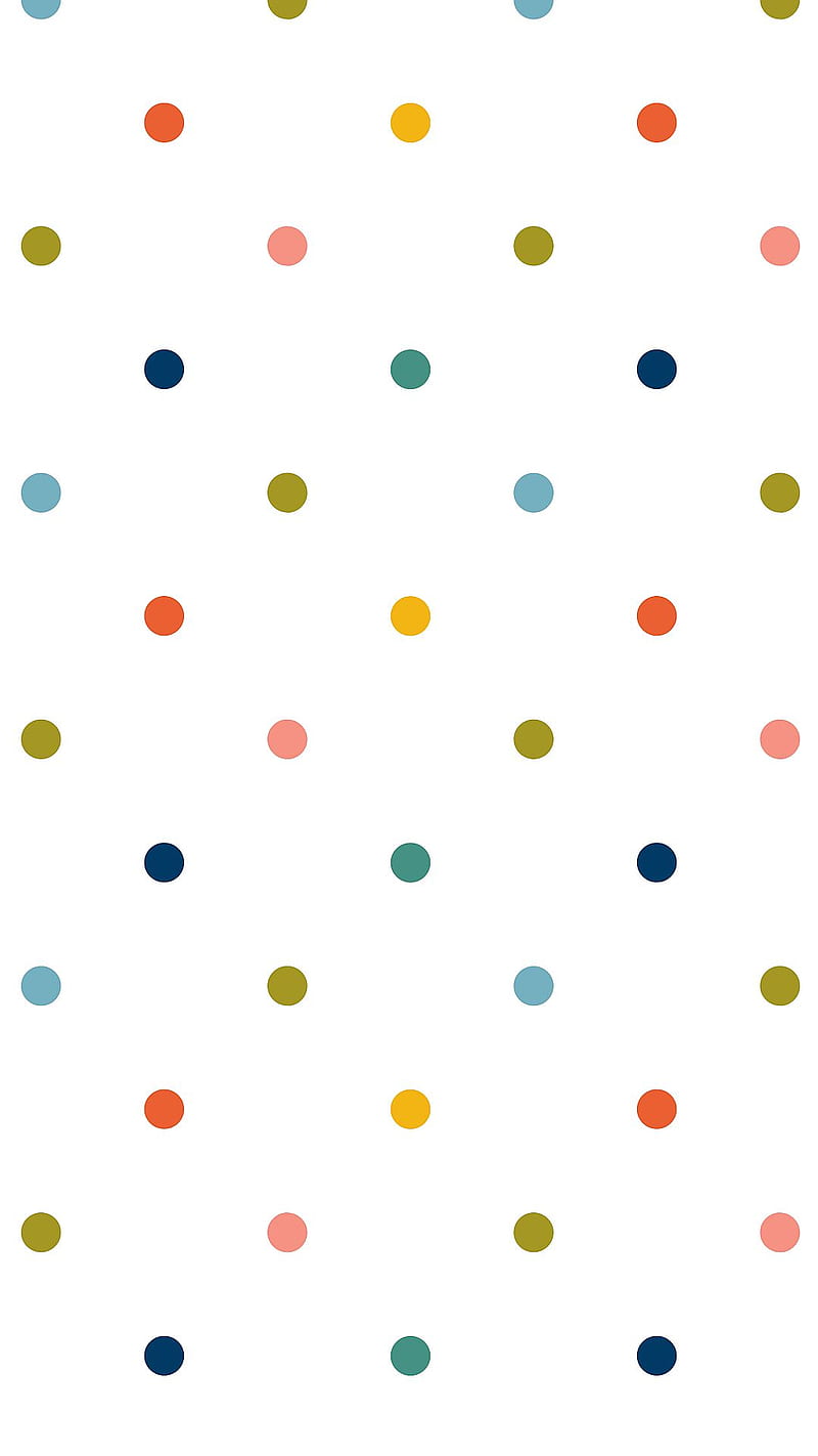 800x1422 Polka Dots, Blue, Green, Orange, Pink, Small, HD Phone Wallpaper