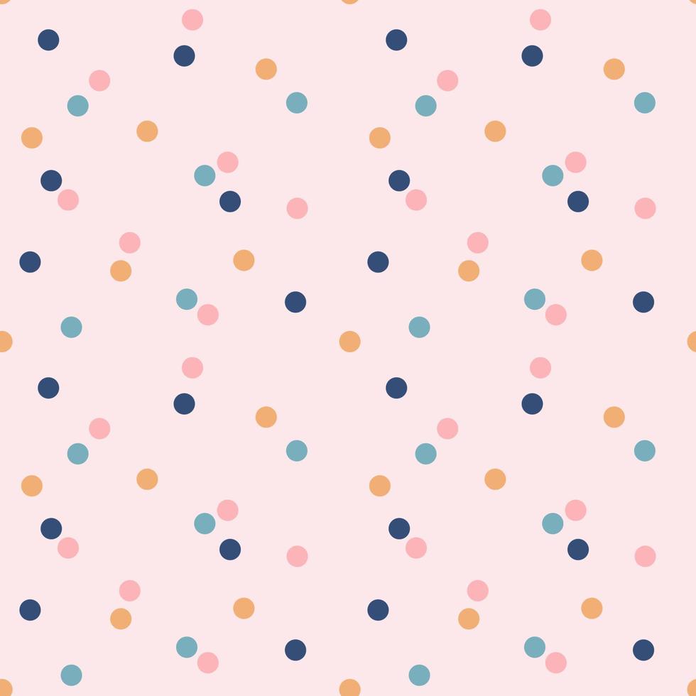 980x980 Seamless polka dot pattern. Vector illustration. Background with small multicolored circles randomly located