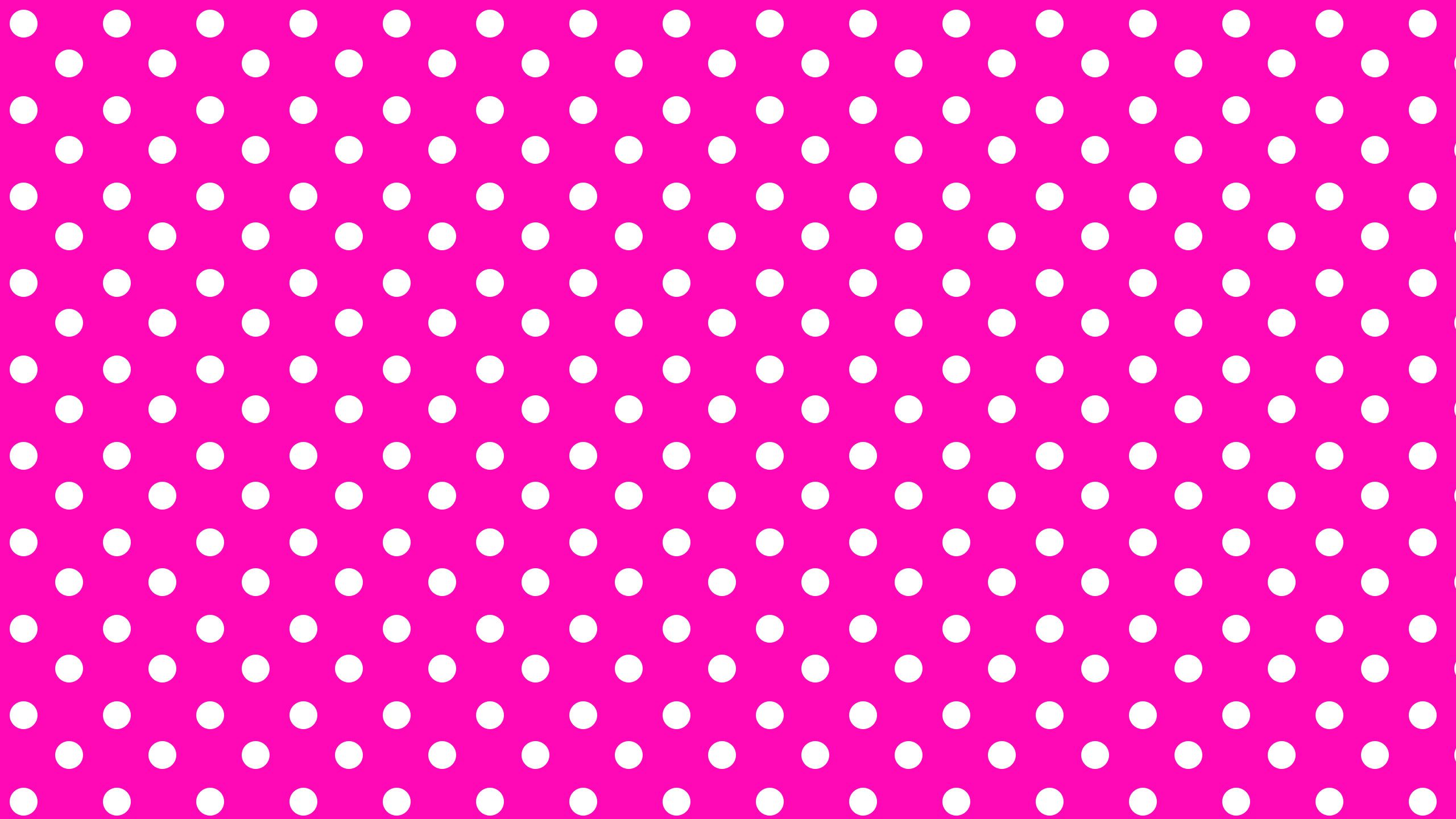 2560x1440 Pink Polka Dots Wallpaper