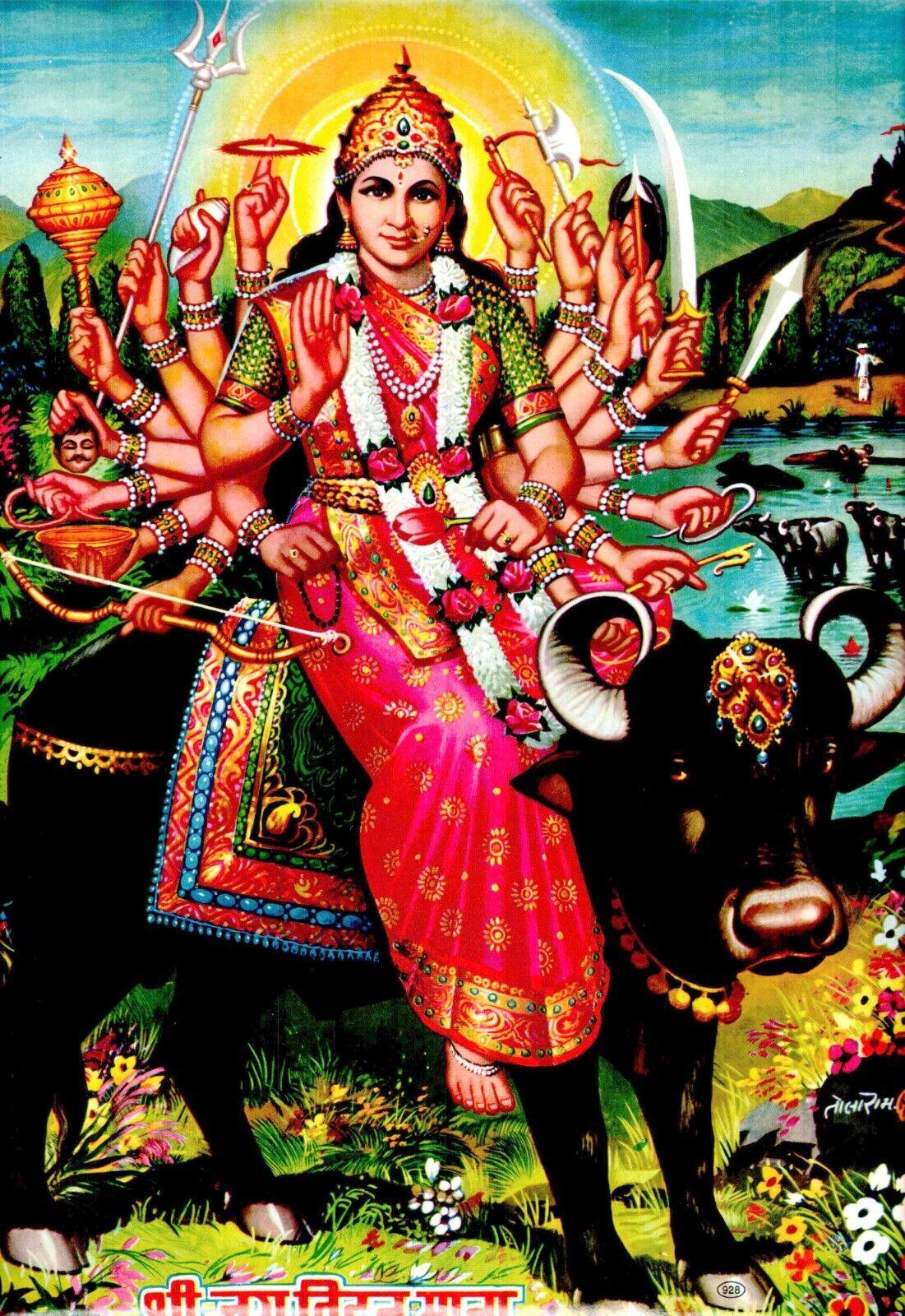 1101x1600 Hindu God Goddess Picture Print Vintage Poster Religious Photo Wall Large