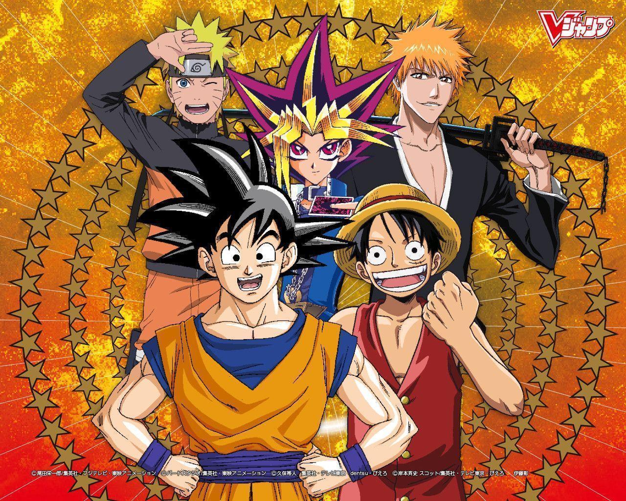 1280x1024 Goku And Naruto Wallpaper