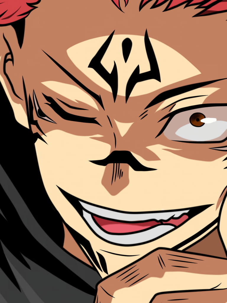 768x1024 Sukuna Smile Wallpaper