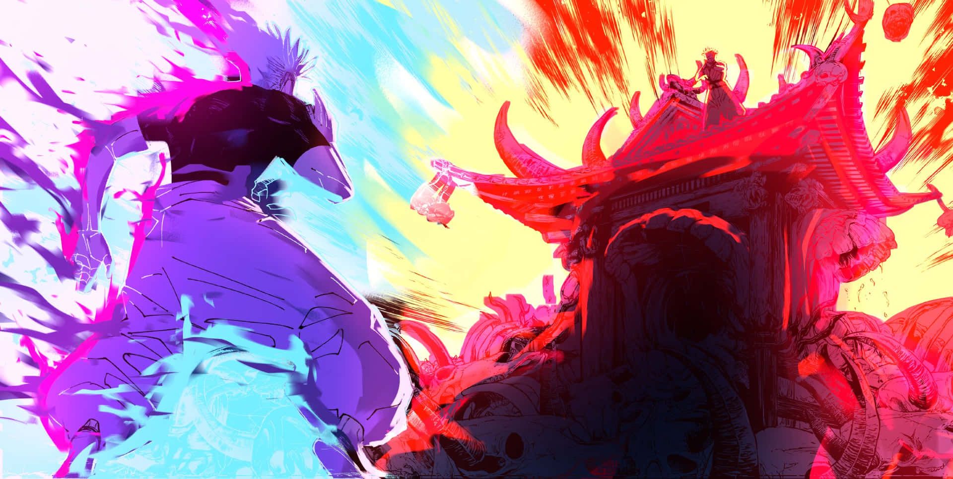 1920x966 Download Gojovs Sukuna Epic Confrontation Wallpaper