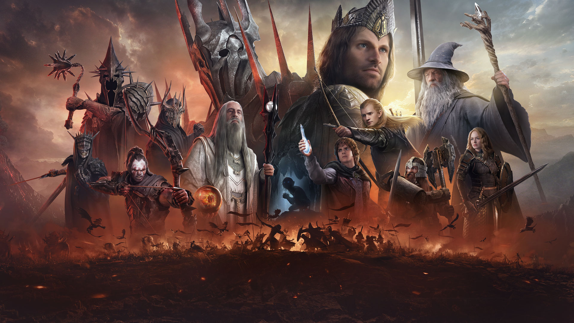 1920x1080 The Lord of the Rings Rise to War Gaming Poster Wallpaper, HD Games 4K Wallpaper, Image and Background
