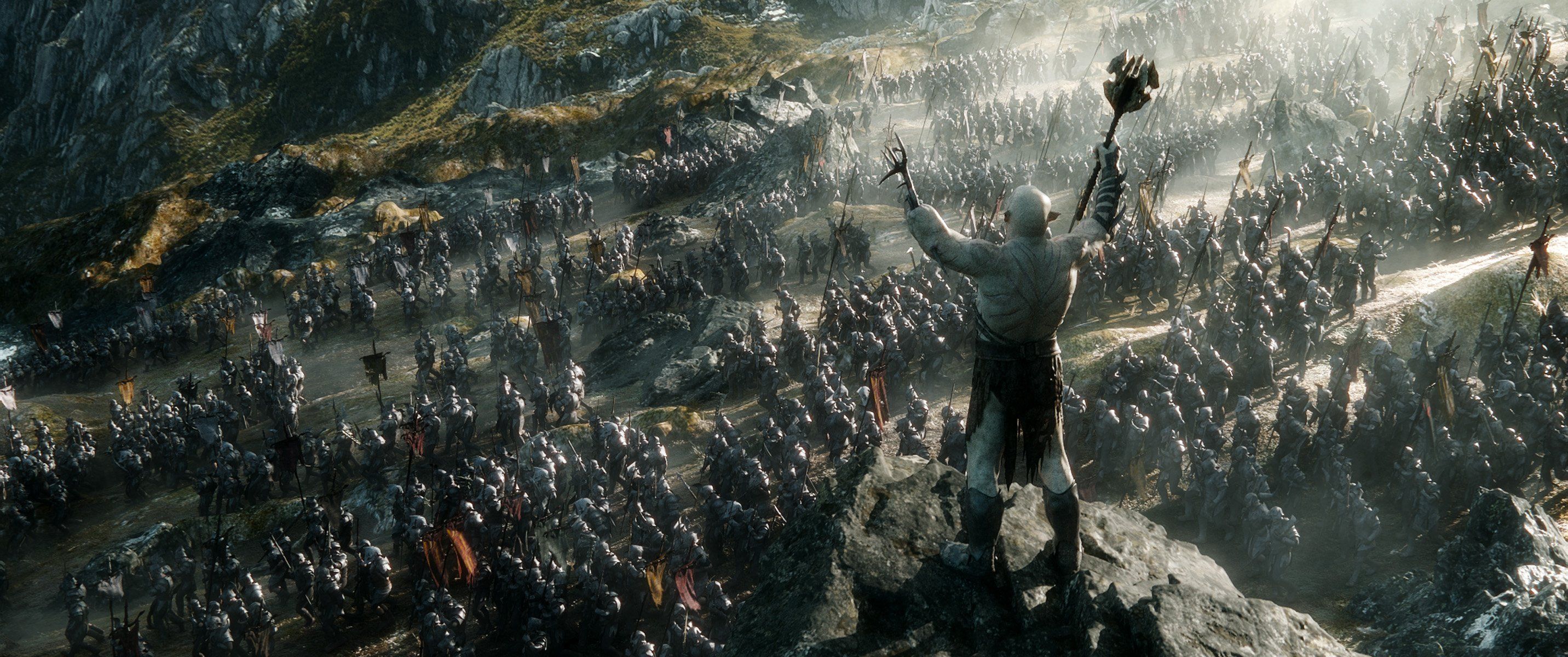 2864x1200 hobbit, Battle five armies, Lotr, Lord, Rings, Fantasy, Adventure, Battle, Five, Armies Wallpaper HD / Desktop and Mobile Background