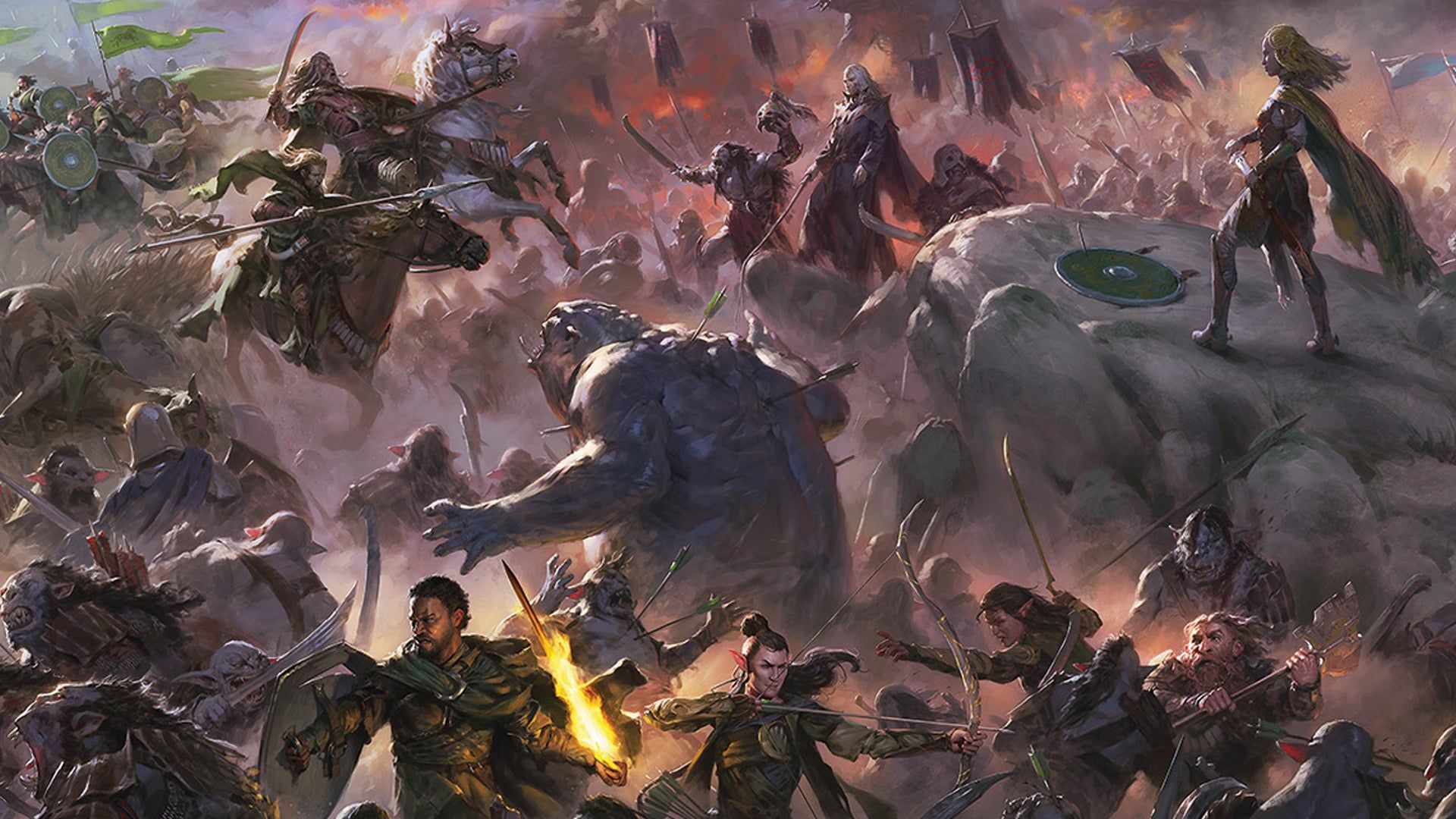 1920x1080 Magic: The Gathering's most breathtaking Lord of the Rings scene mixes up two of its biggest characters