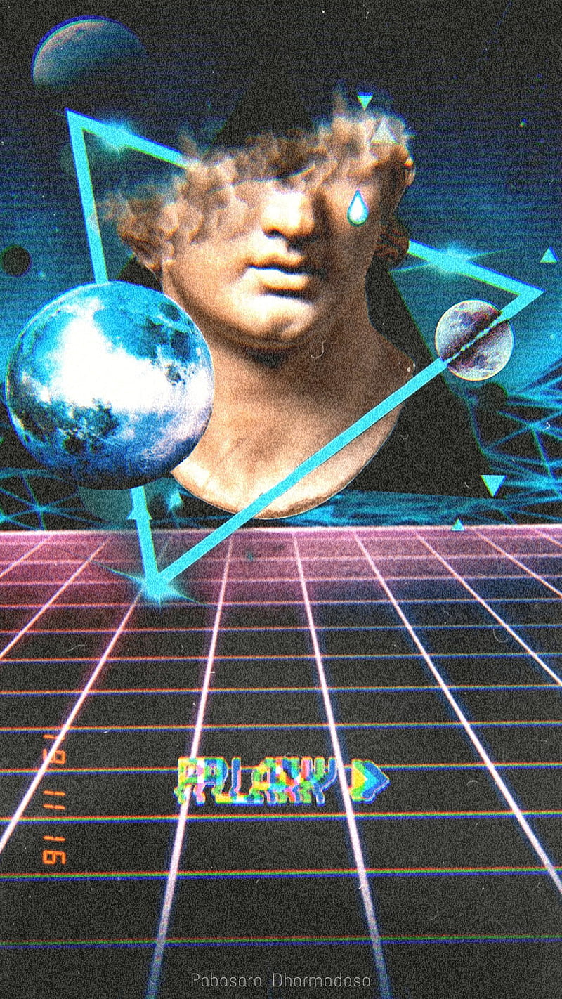 800x1422 Retro aesthetic, 90s, art, blue, desenho, edits, game, lofi, old, HD phone wallpaper
