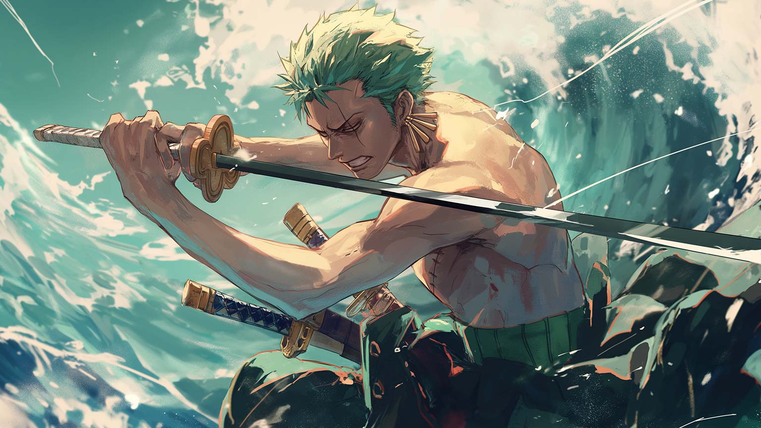 1536x864 Desktop Zoro Wallpaper