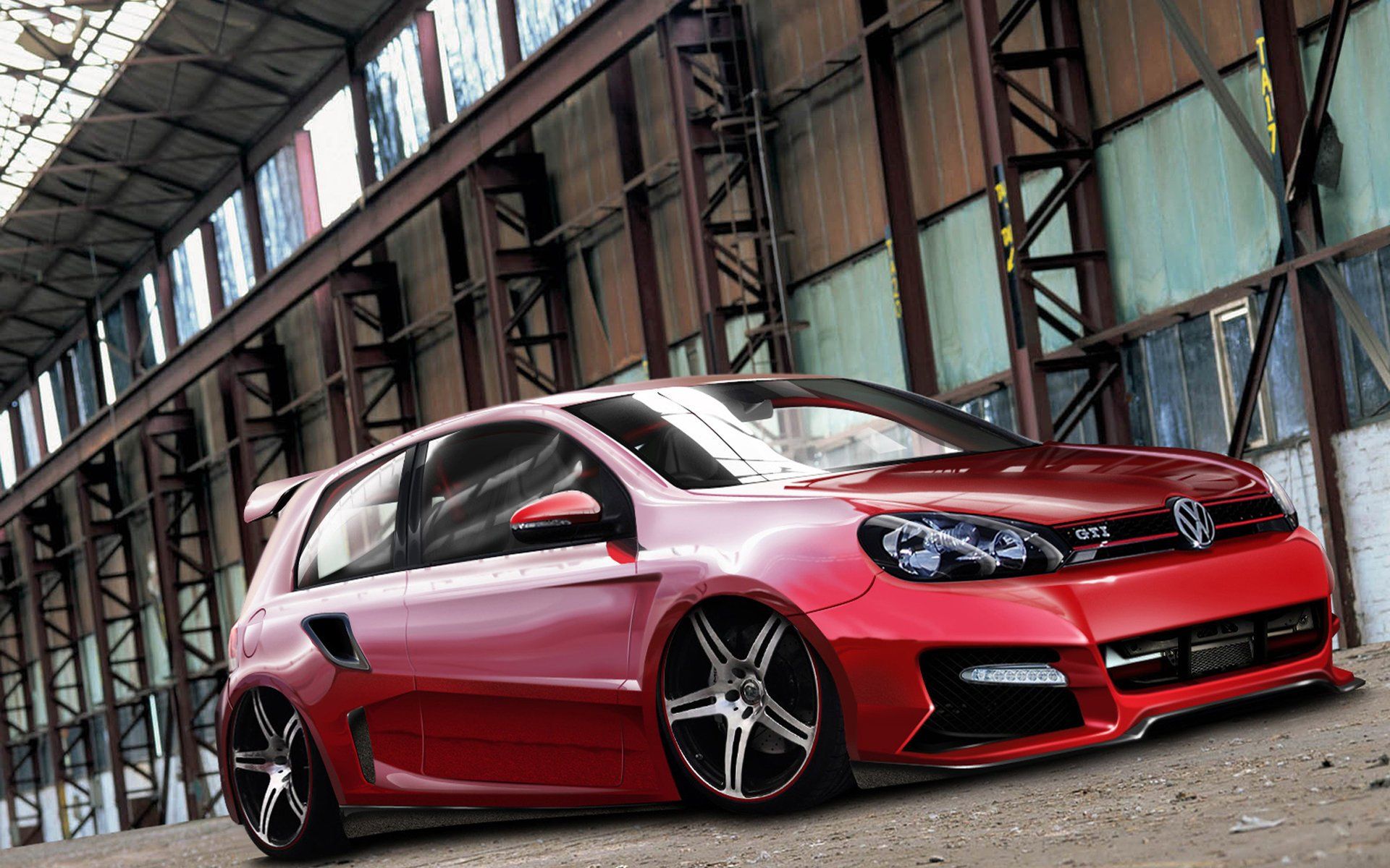 1920x1200 Red Volkswagen GTI