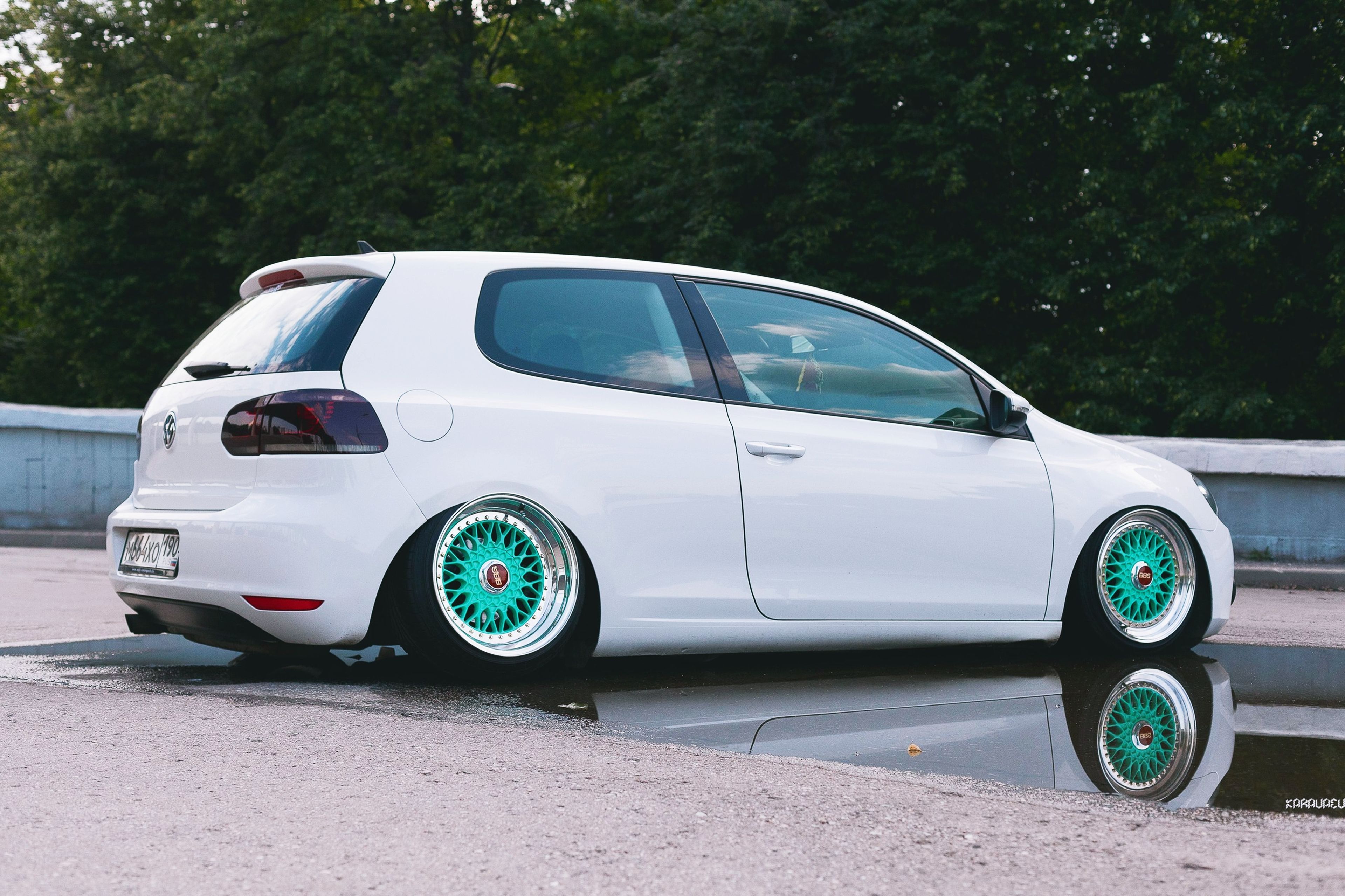 3840x2559 White Volkswagen Golf Mk5