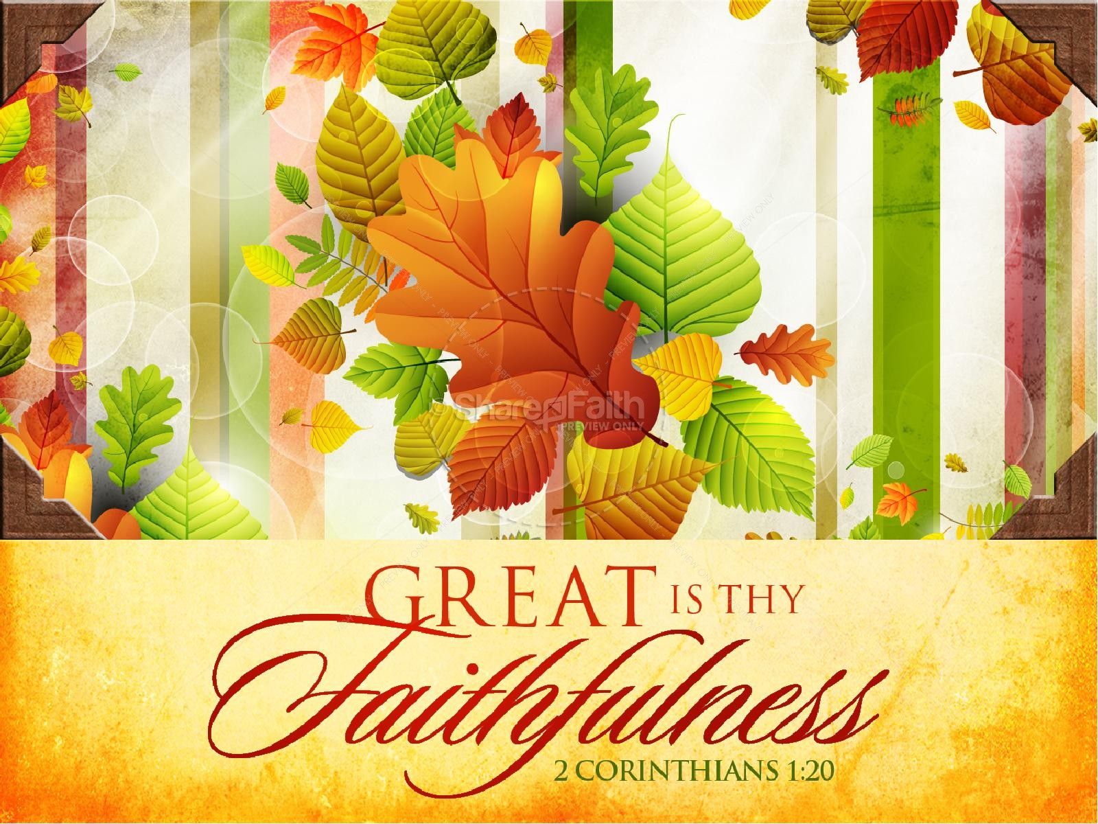 1600x1200 ShareFaith Media Great Is Thy Faithfulness Fall PowerPoint Template