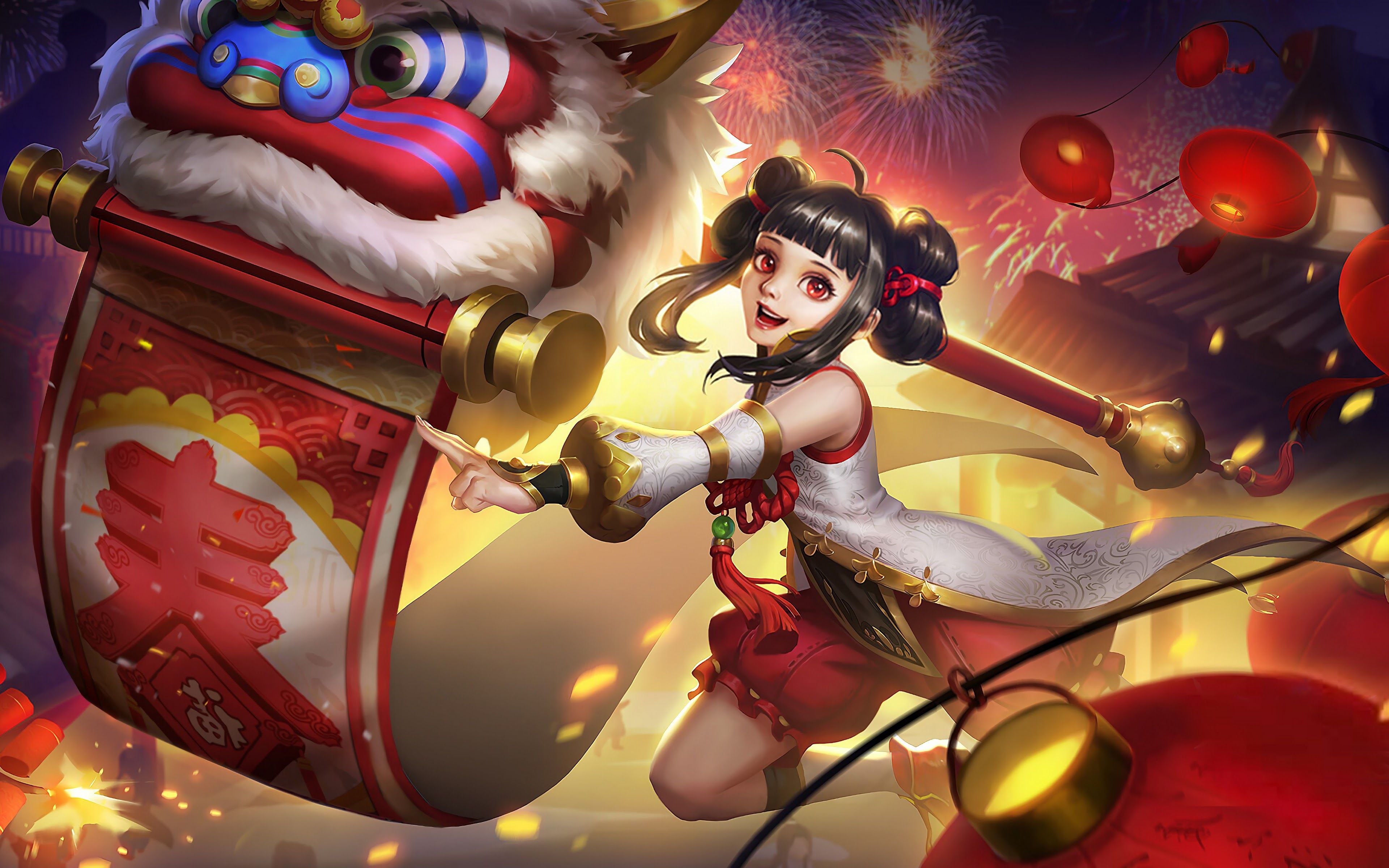 3840x2400 Lolita Lion Dance Skin Mobile Legends 4K Wallpaper HD