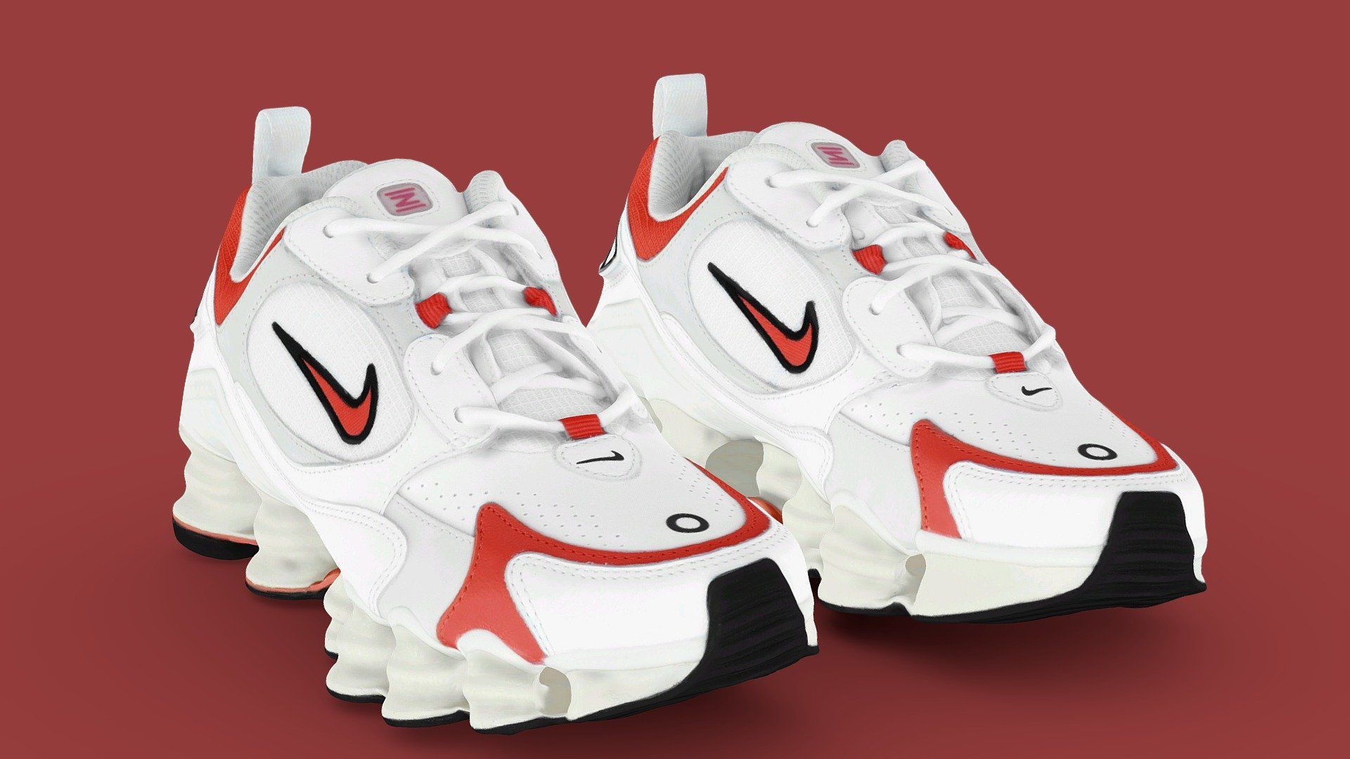 1920x1080 Nike Shox Nova White Orange model by Vincent Freelance [712dfb1]