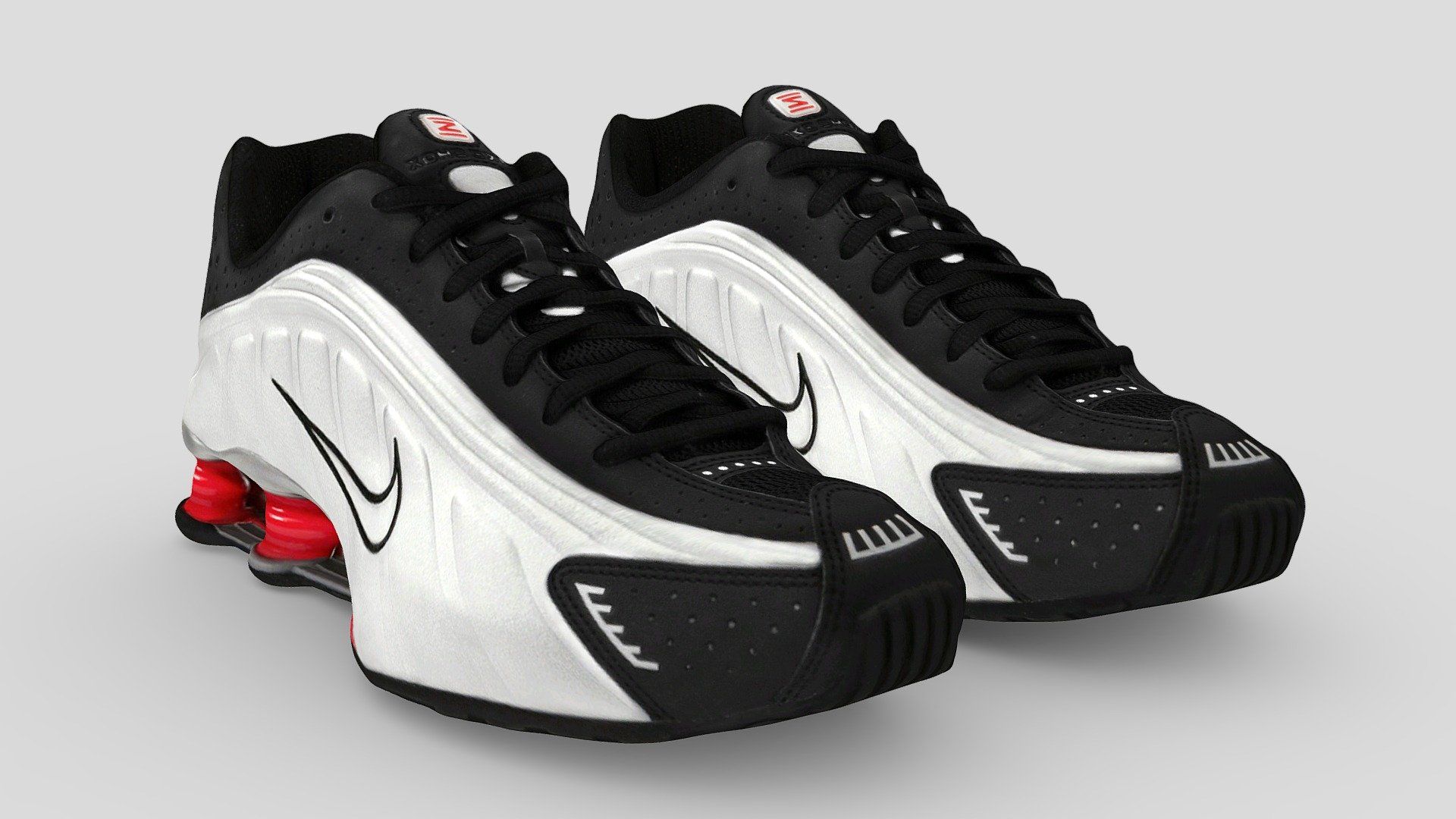 1920x1080 Nike Shox R4 Black Metallic Sliver Max Orange model by Vincent Freelance [ee1372d]