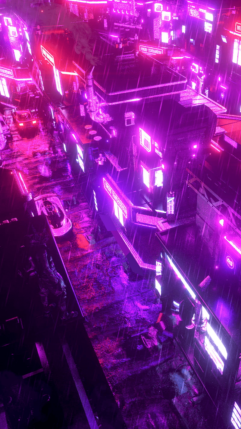800x1422 Cyberpunk Pink Wallpaper