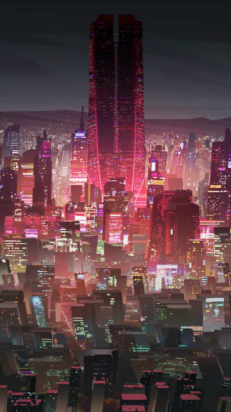900x1600 Cyber City iPhone Wallpaper