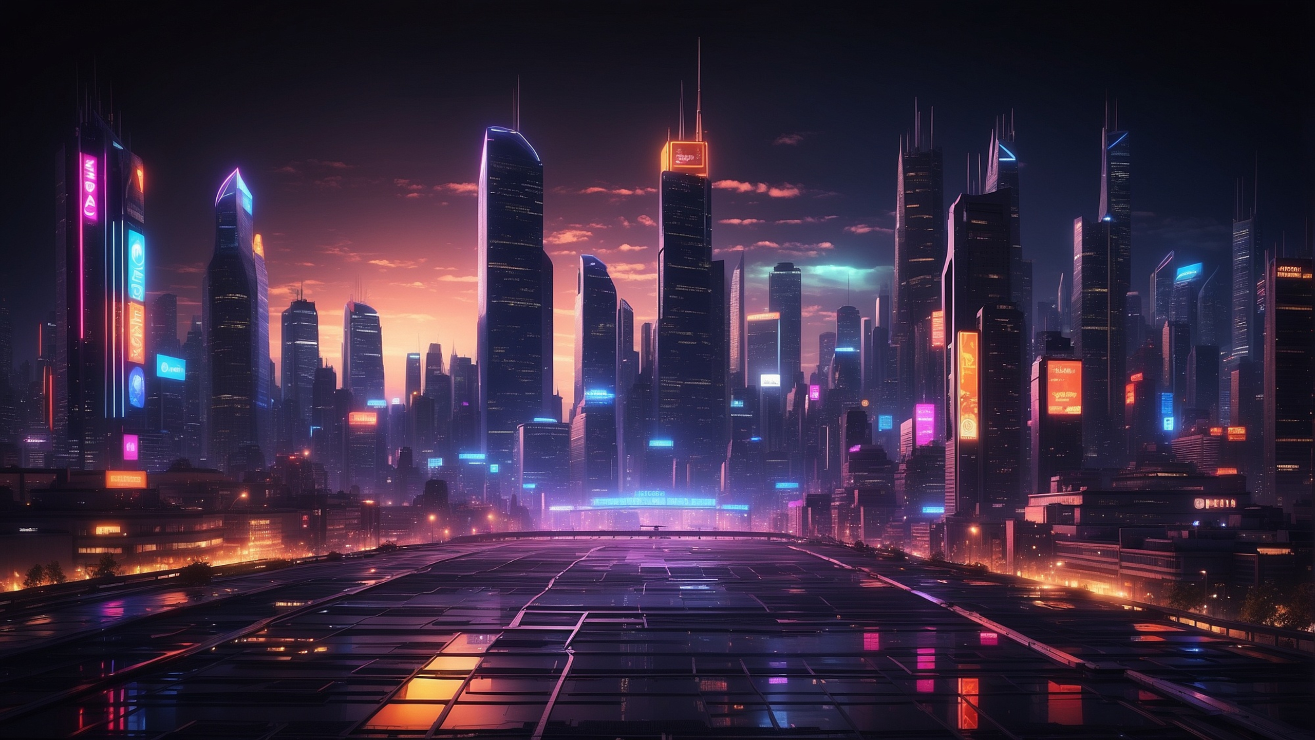 2560x1440 Cyber Cityscape HD 8 Bit Amoled Wallpaper, HD Artist 4K Wallpaper, Image and Background