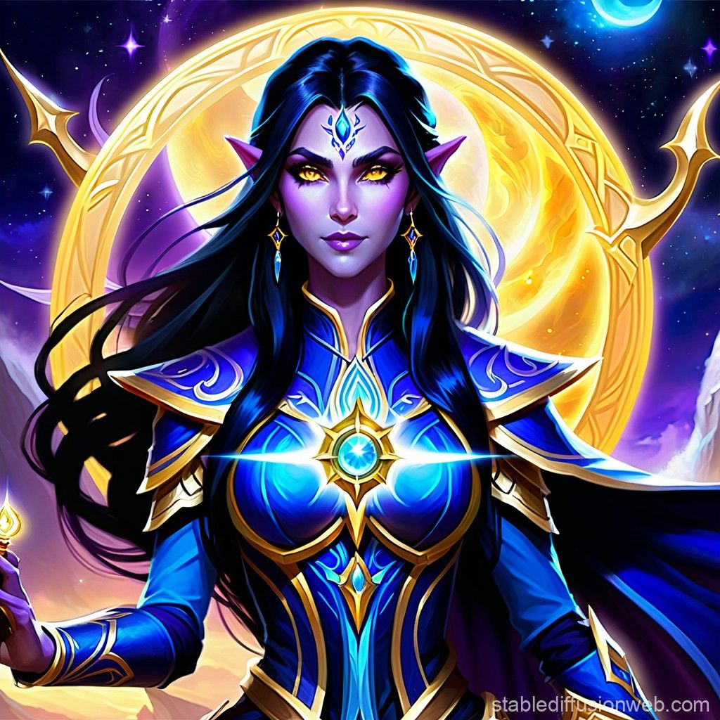 1024x1024 Nightborne Arcane Mage World of Warcraft Character. Stable Diffusion Online
