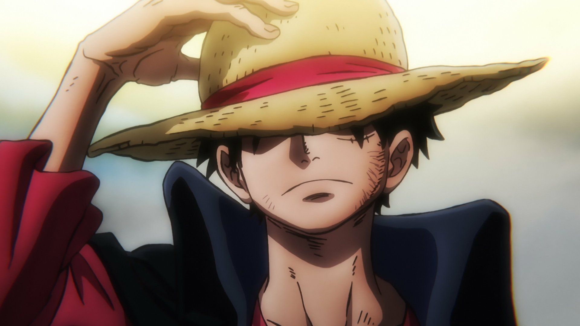 1920x1080 One Piece HD Wallpaper: Iconic Monkey D. Luffy in Actionx1920