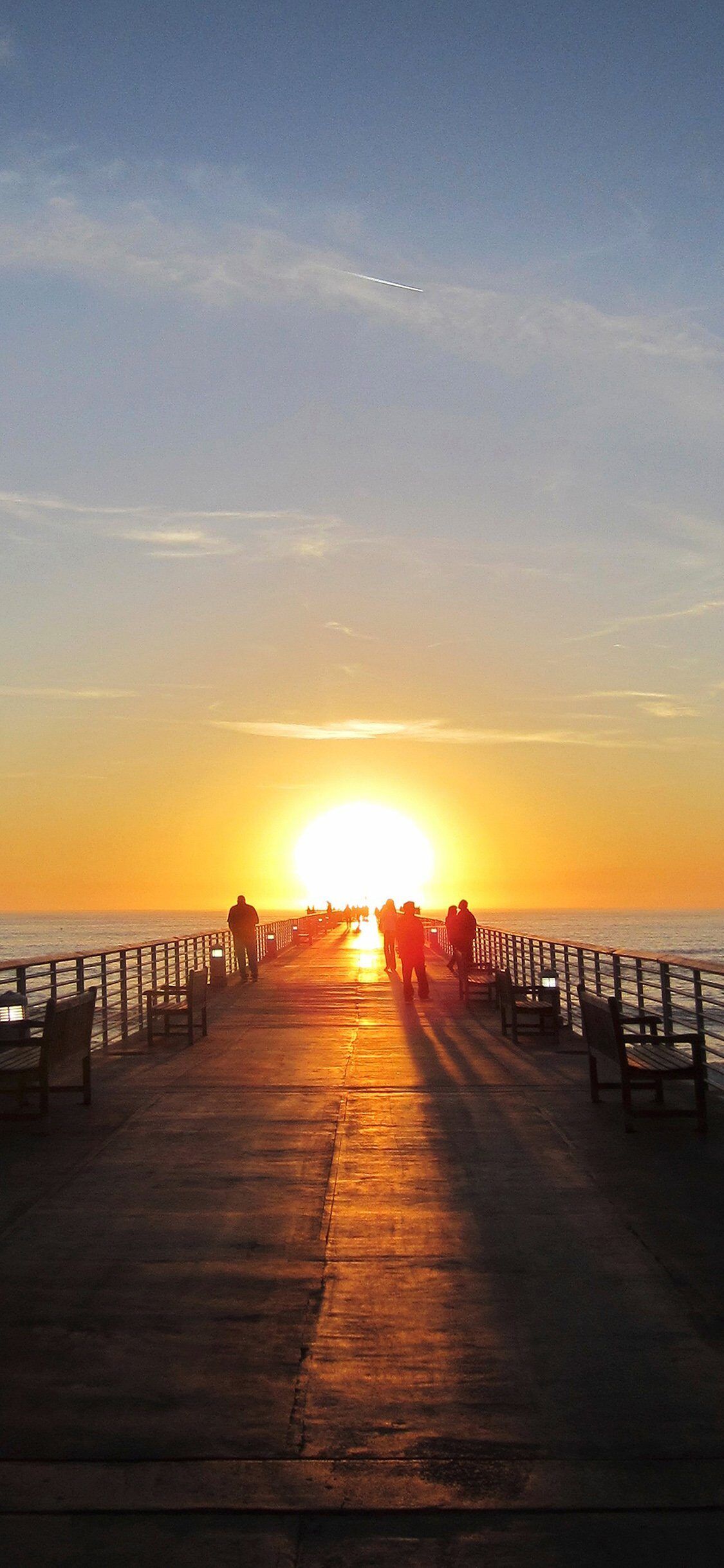 1125x2436 Sunny Sunset Morning Nature Sea iPhone Wallpaper