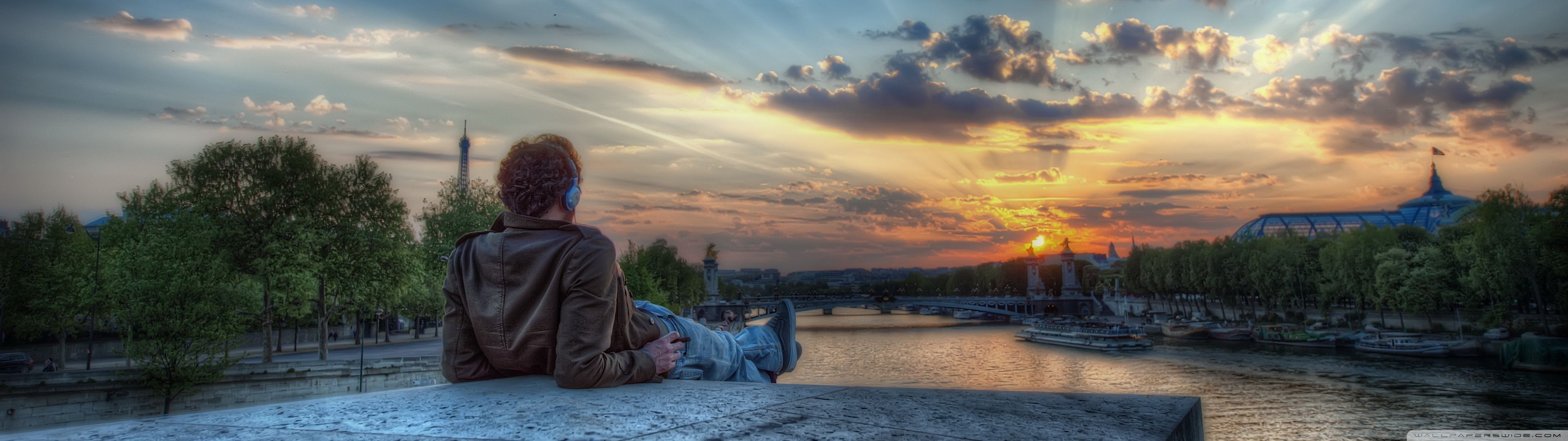 3840x1080 Paris HDR 4K UHD Wallpaper for UltraHD Desktop and TV : Dual Monitor : Smartphone and Tablet Devices