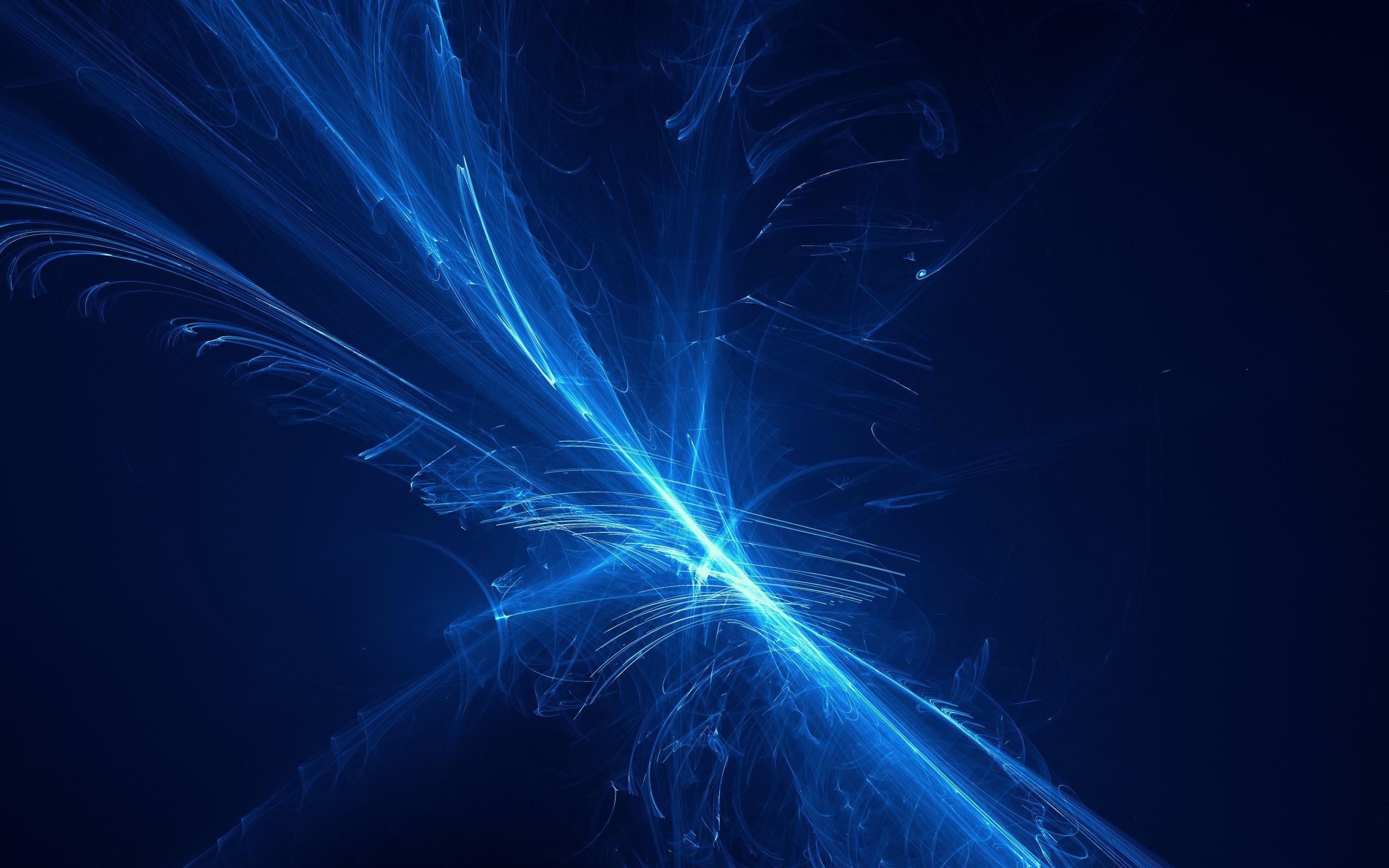 2560x1600 fractal blue abstract 3D 5k iMac Wallpaper Download