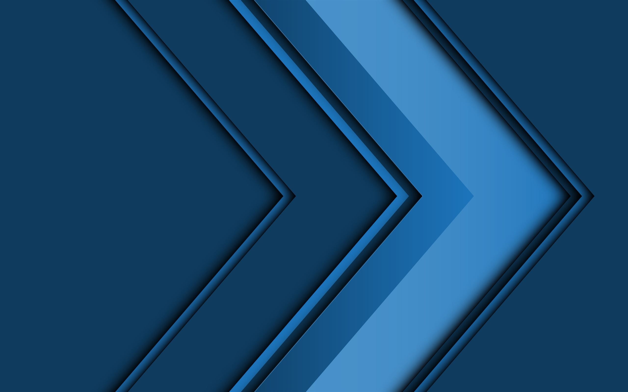 2560x1600 abstract arrow 3D blue 5k iMac Wallpaper Download