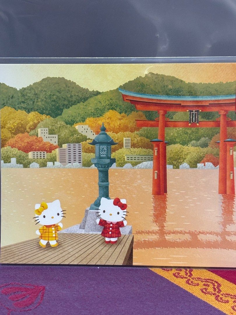 810x1080 Hello Kitty Travel to Itsukushima Shrine in Japan, Hobbies & Toys, Art & Prints on Carousell