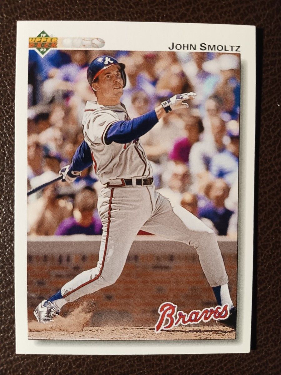 900x1200 JOHN SMOLTZ ATLANTA BRAVES 1992 UPPER DECK BASEBALL CARD