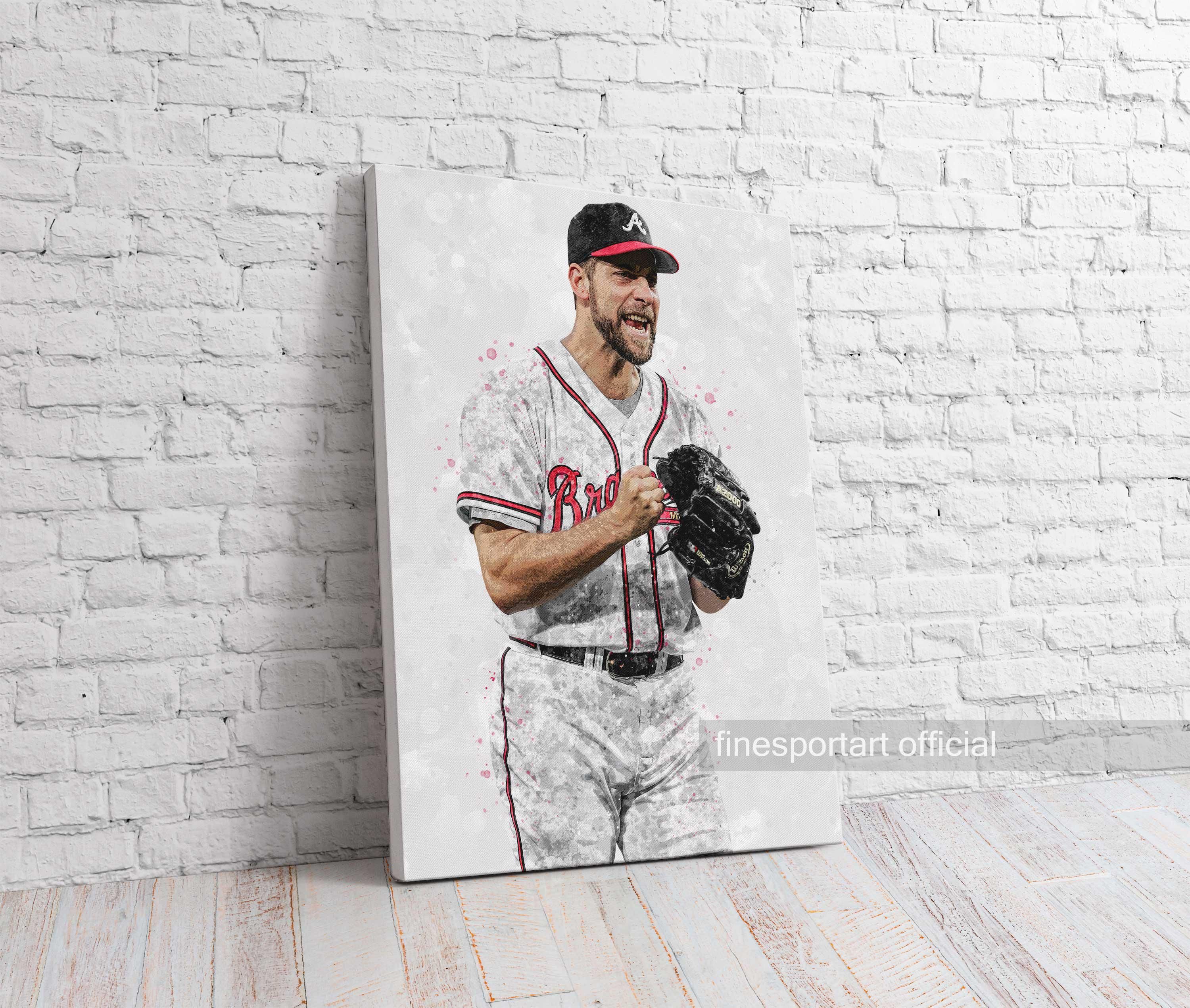 3000x2542 John Smoltz Atlanta Poster V Canvas, Baseball Print, Sports Wall Art, Man Cave, Gift, Kids Room Decor