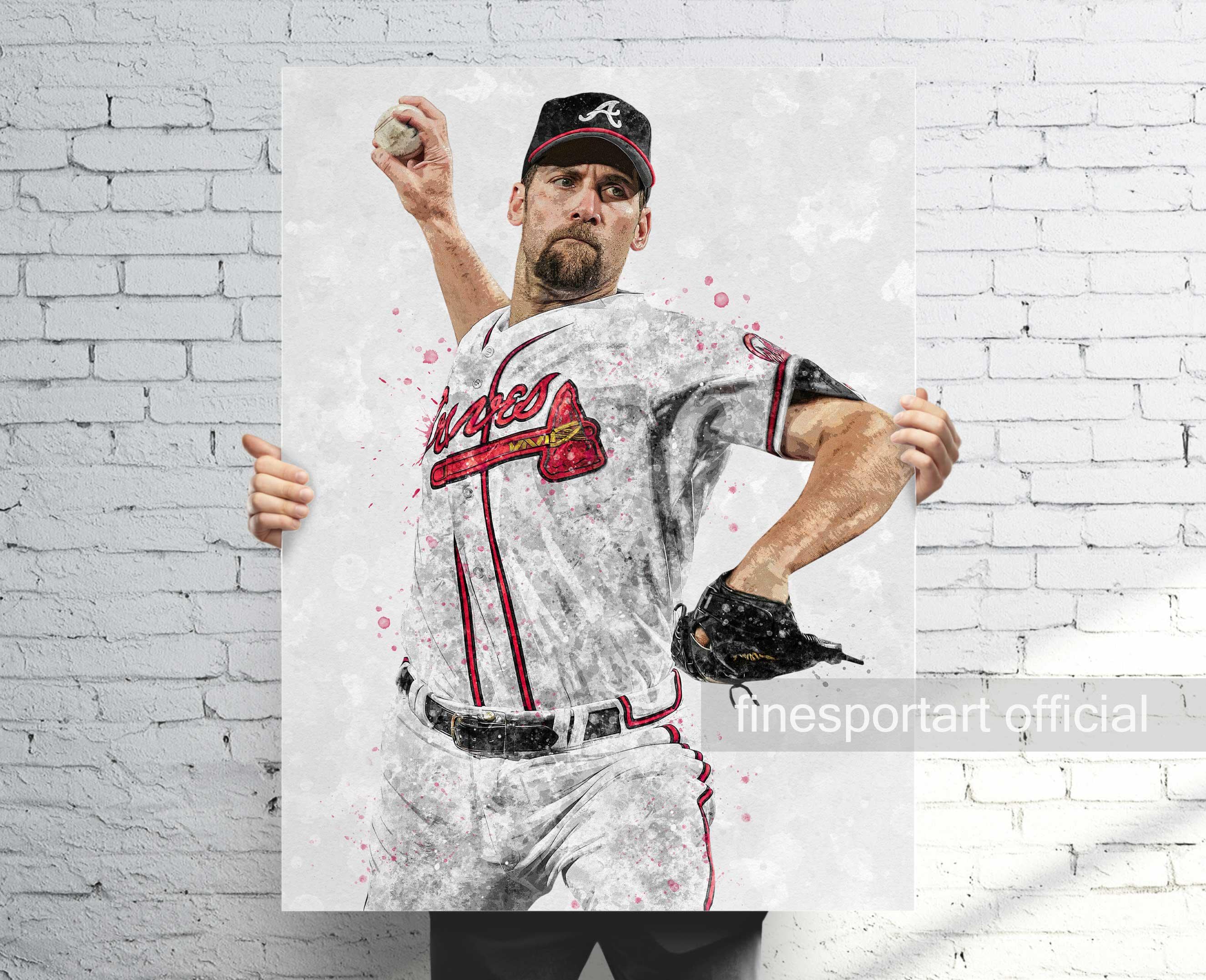 2651x2154 John Smoltz Atlanta Poster, Canvas, Baseball Print, Sports Wall Art, Man Cave, Gift, Kids Room Decor