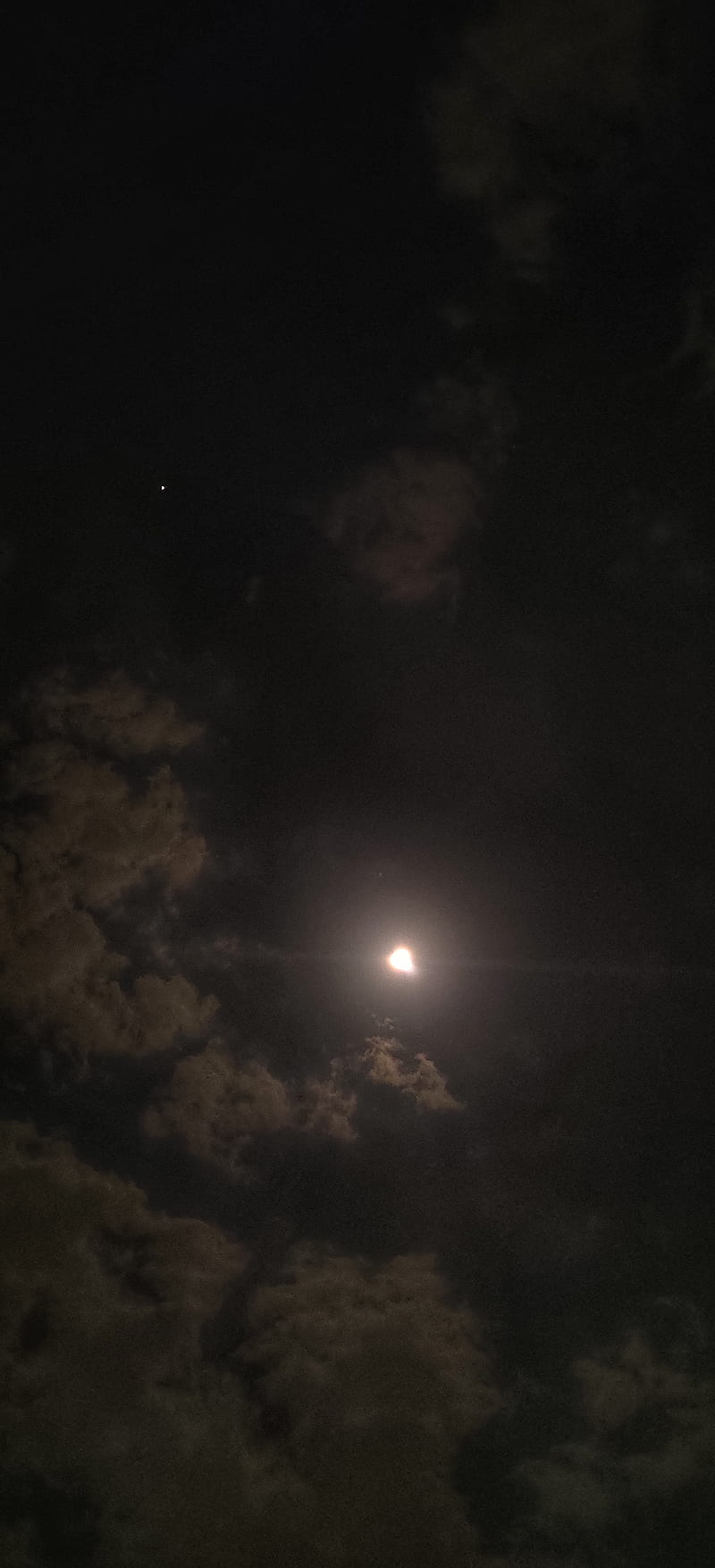 800x1754 Moon, dark, moonlight, night, sky, HD phone wallpaper