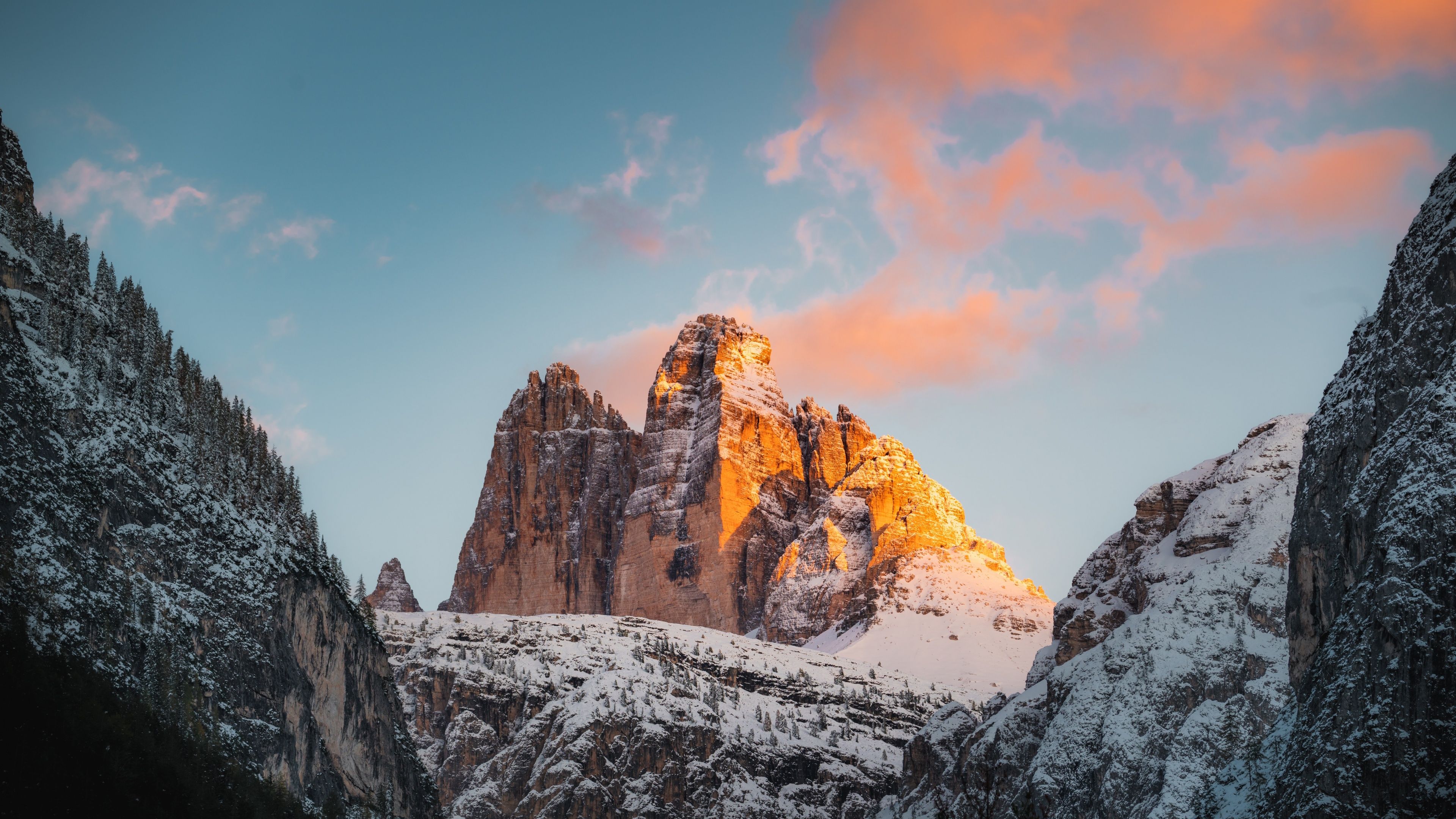 3840x2160 Tre Cime di Lavaredo Wallpaper 4K, Italy, Mountain range