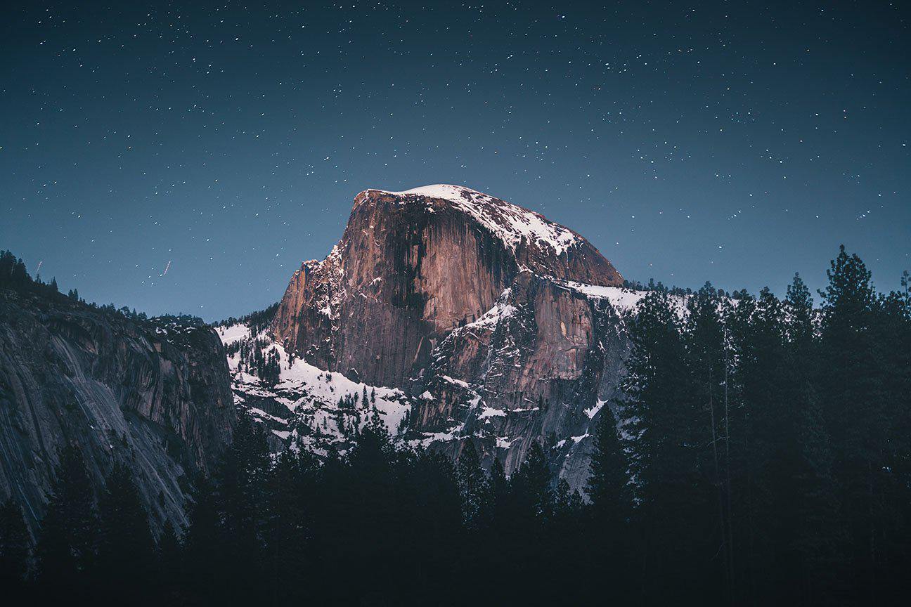 1296x864 Starry Night Mountains Wallpaper Mural