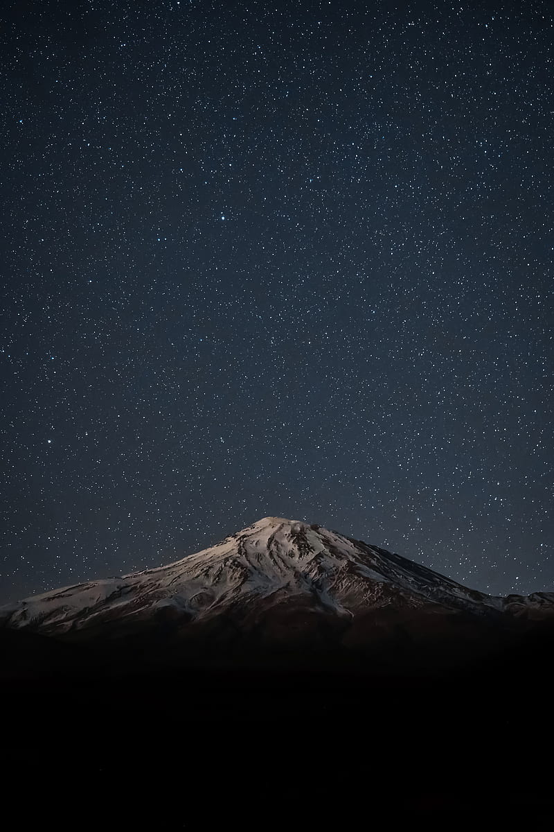800x1200 Mountains, night, stars, starry sky, rocks, HD phone wallpaper
