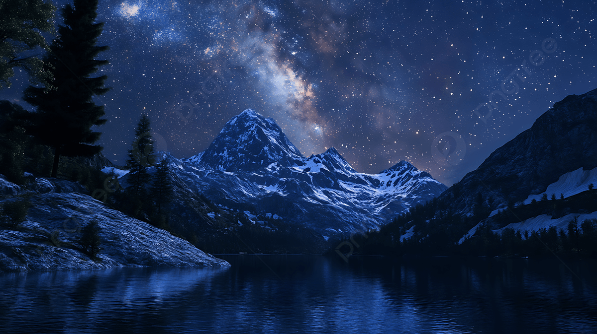 1200x673 Nighttime Nature Landscape Galaxy Mountain Water Star Beauty, Water Star Beauty, Galaxy Mountain, Nighttime Nature Landscape Background Image And Wallpaper for Free Download