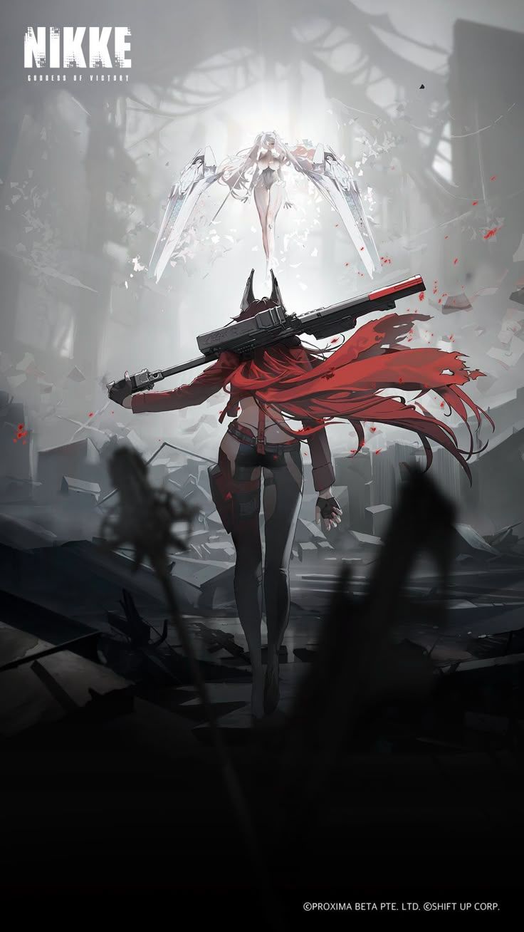 736x1308 Red hood wallpaper. Cinderella wallpaper, HD anime wallpaper, Nikke the goddess of victory
