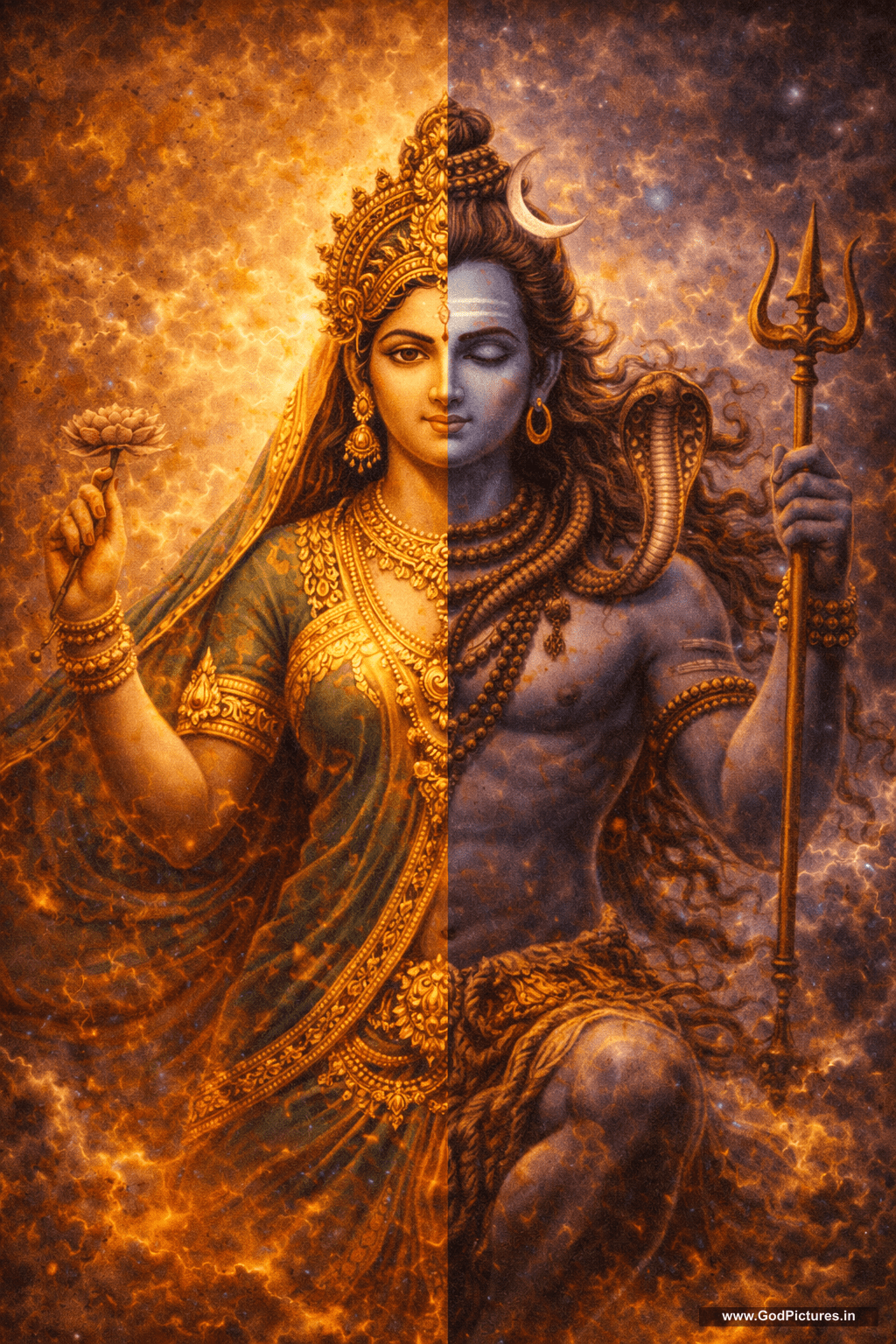 1024x1536 Shiv Pic HD Ardhanarishvara Half Male Half Female Form