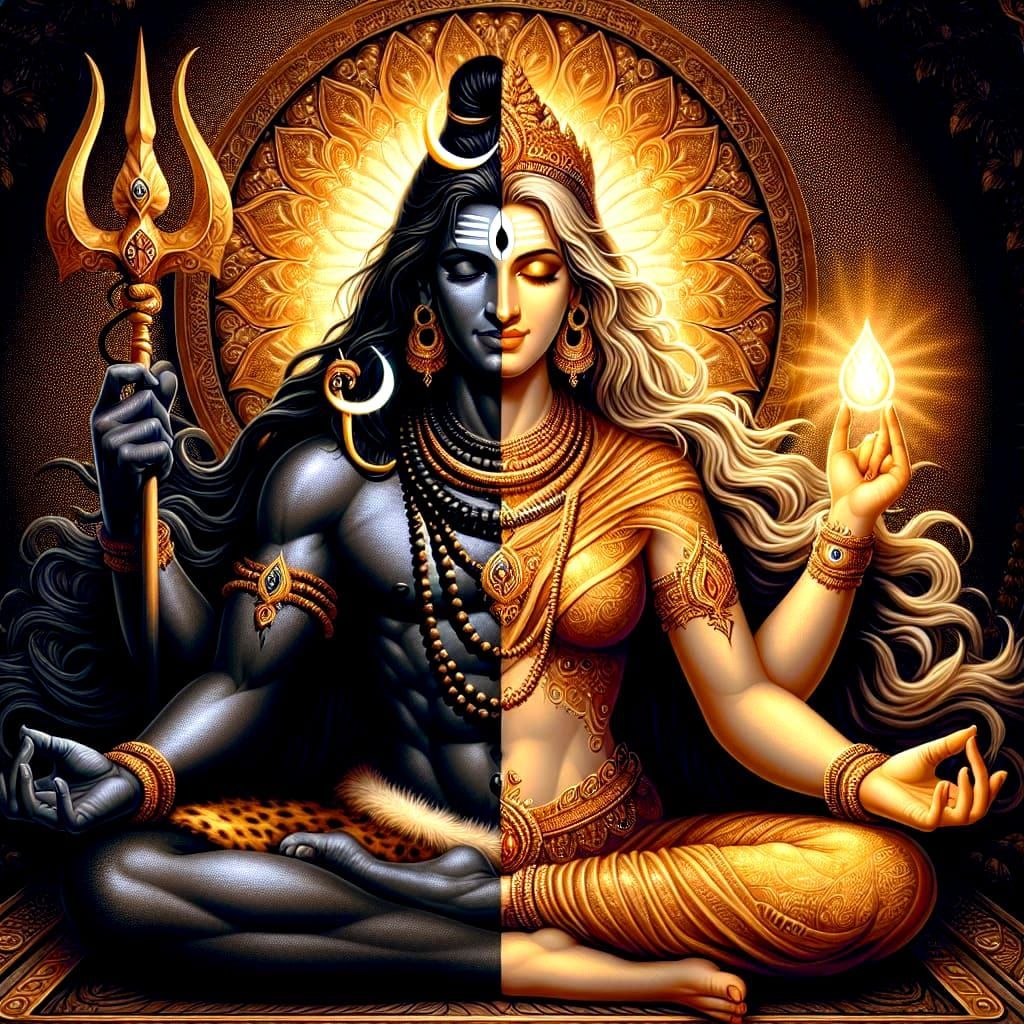 1024x1024 ardhanarishvara III Digital Portrait of Ardhanari