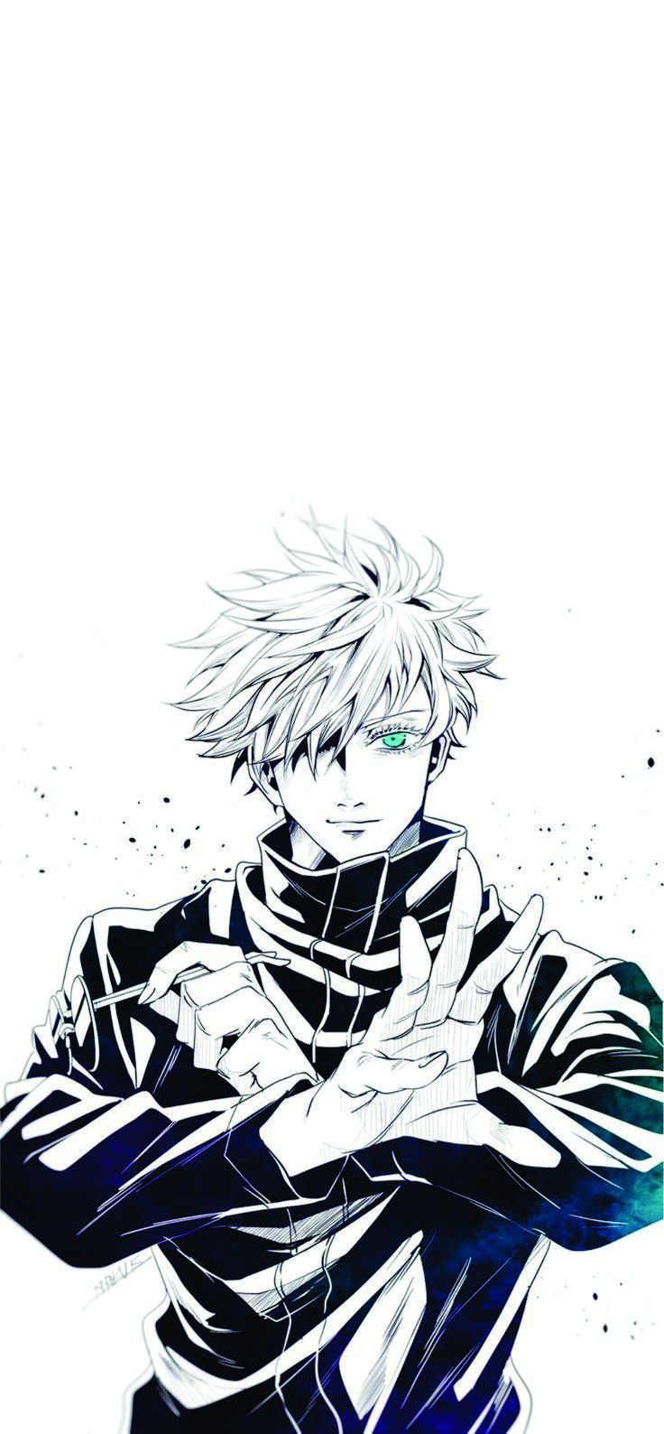 736x1588 Anime Character with White Hair and Blue Eyes. Gojo jujutsu kaisen wallpaper, Jojo satoru wallpaper, Jujitsu kaisen wallpaper gojo