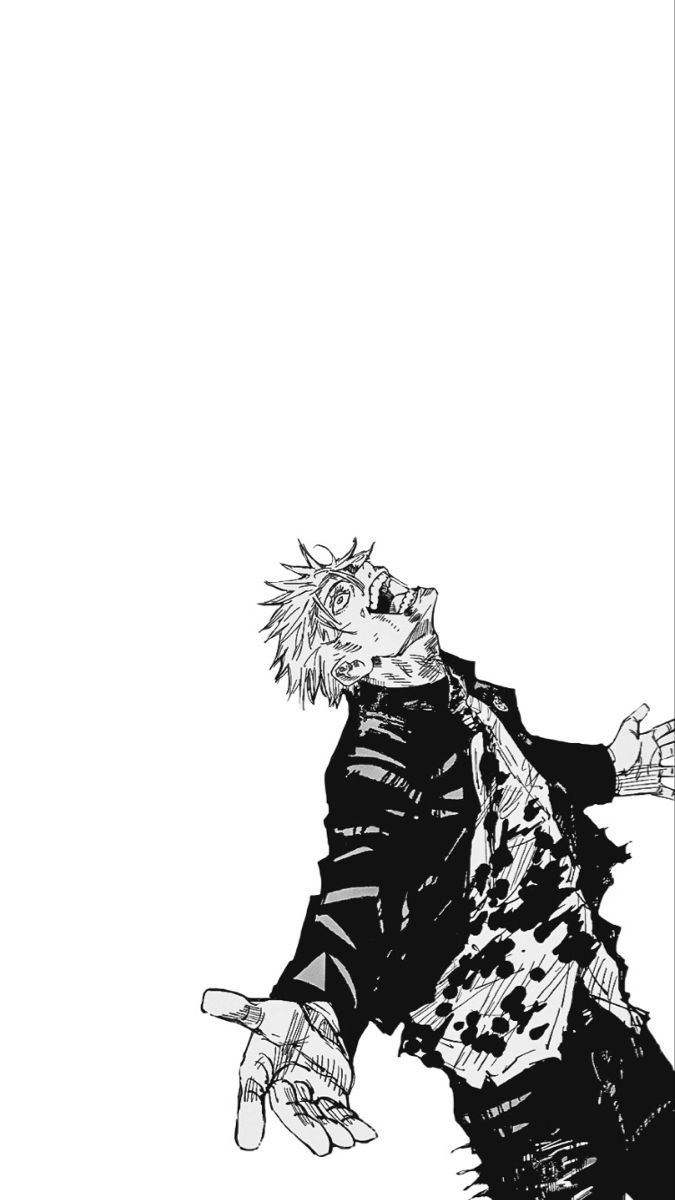 675x1200 Gojo Satoru Jujutsu kaisen manga wallpaper