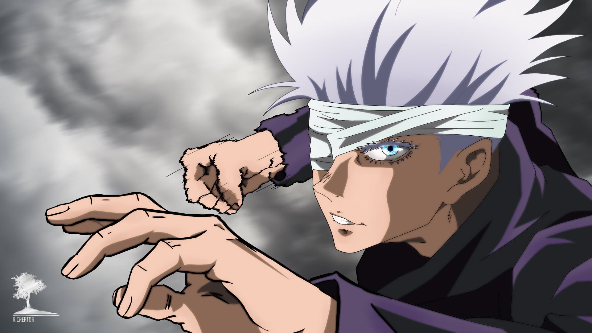 1920x1080 Jujutsu Kaisen 0 Gojo Drawing I did, Hope you guys like it!