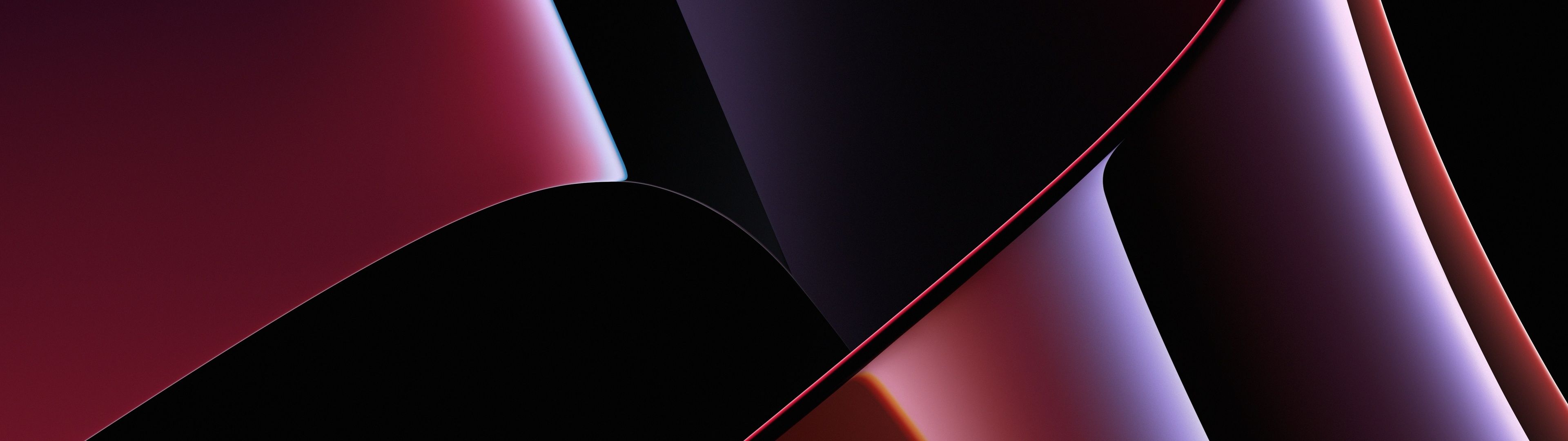 3840x1080 Red Macbook Wallpaper
