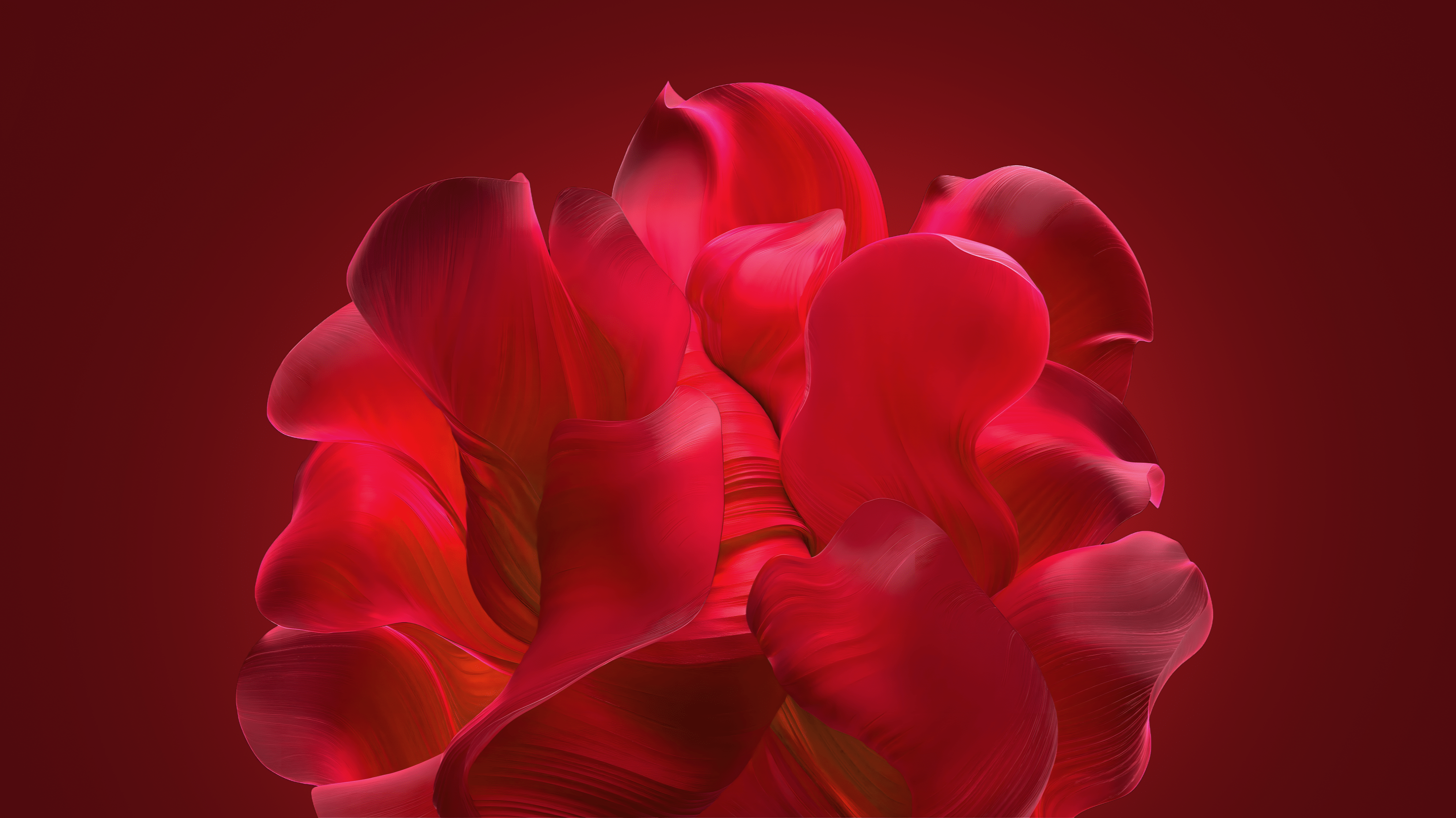 3300x1856 Windows 11 Bloom Collection Red Background Red Abstract High Resolution Ultra HD 5K Desktop And Wallpaper For MacOS And Windows PCs